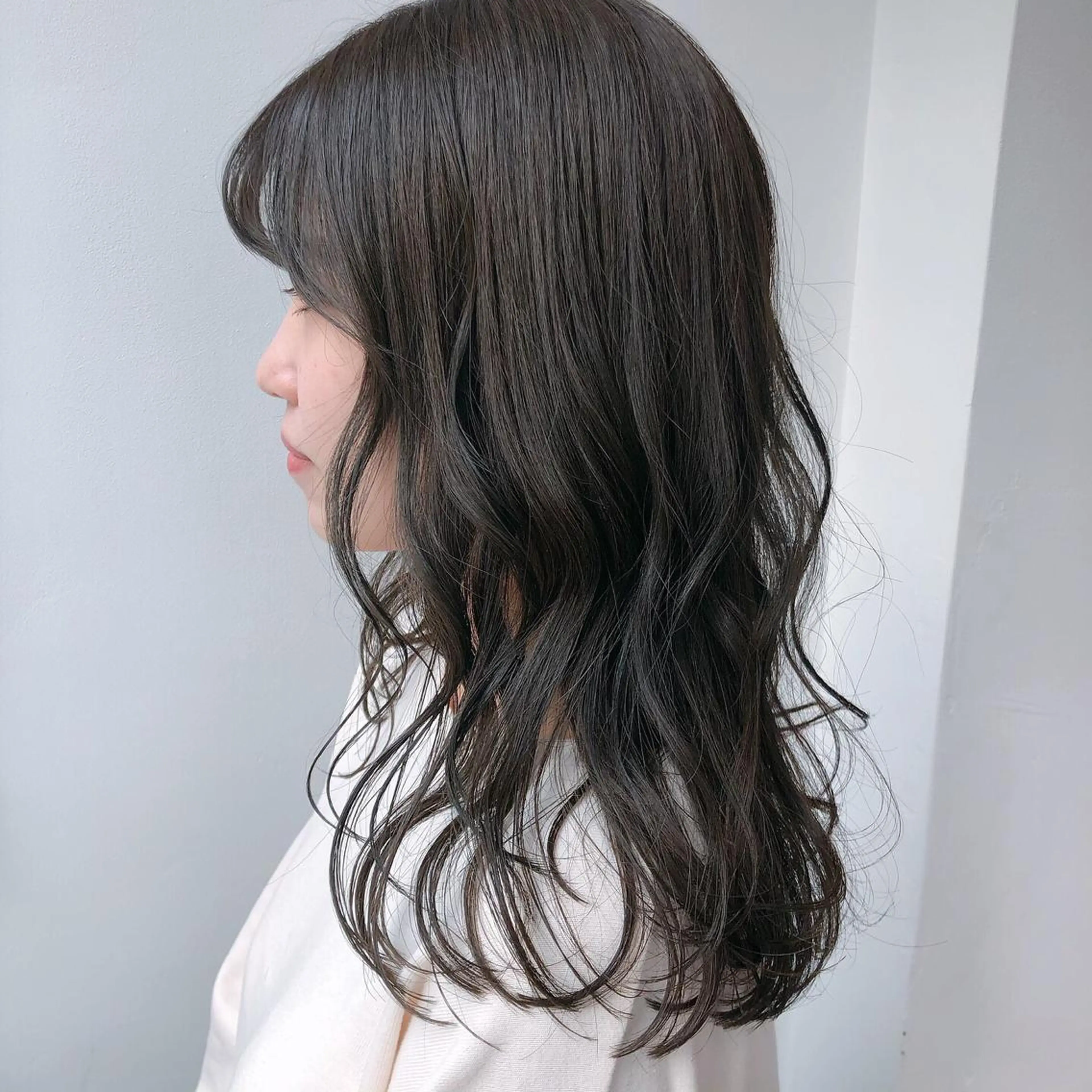 ミディアム カラー グレージュ ヘアカラー トリートメント ヘアセット ❤️sai❤️ official❤️のヘアスタイル