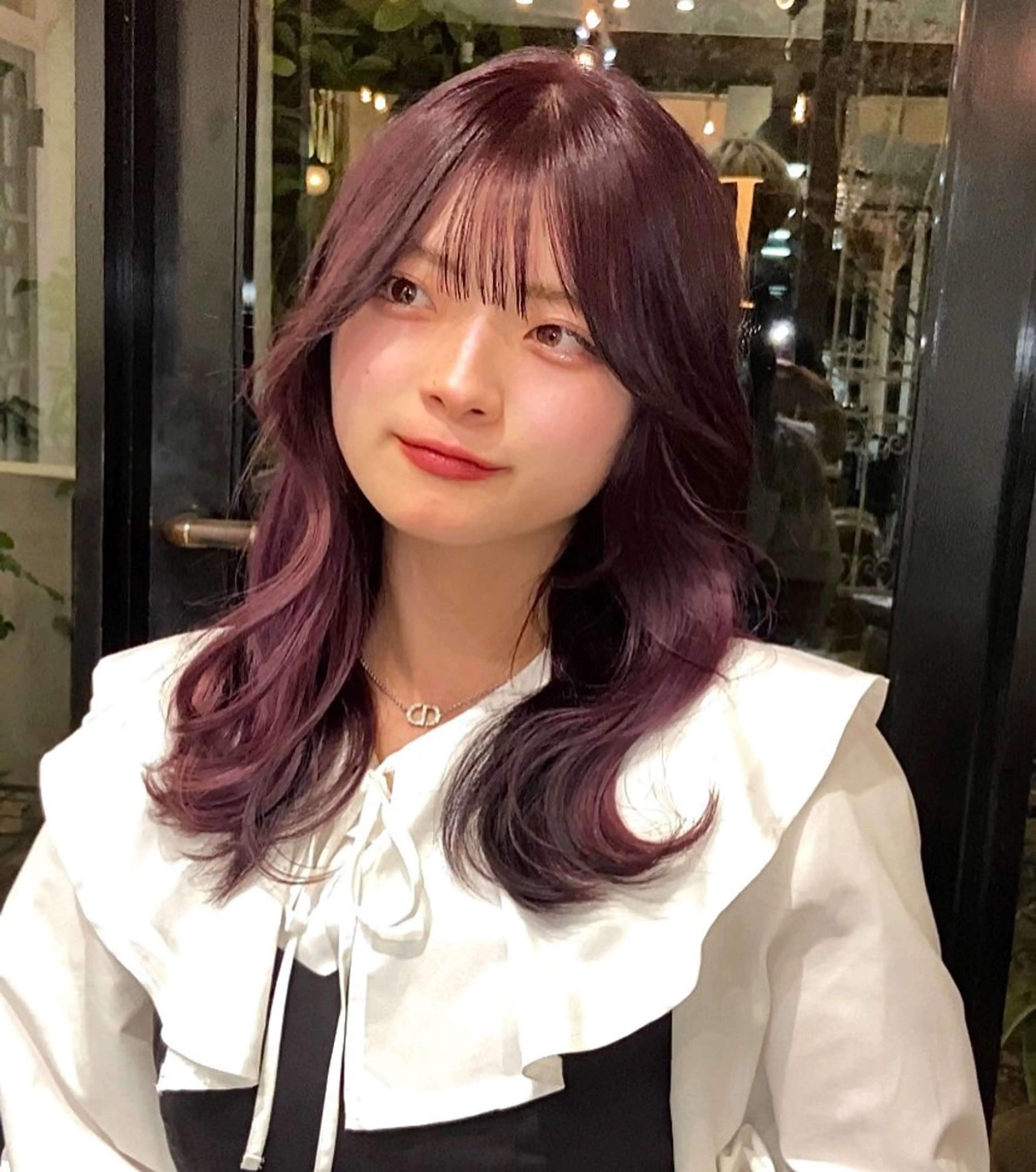 ロング カラー レッドカラー ローズカラー ダメージレス美容師 🌱水島侑理のヘアスタイル