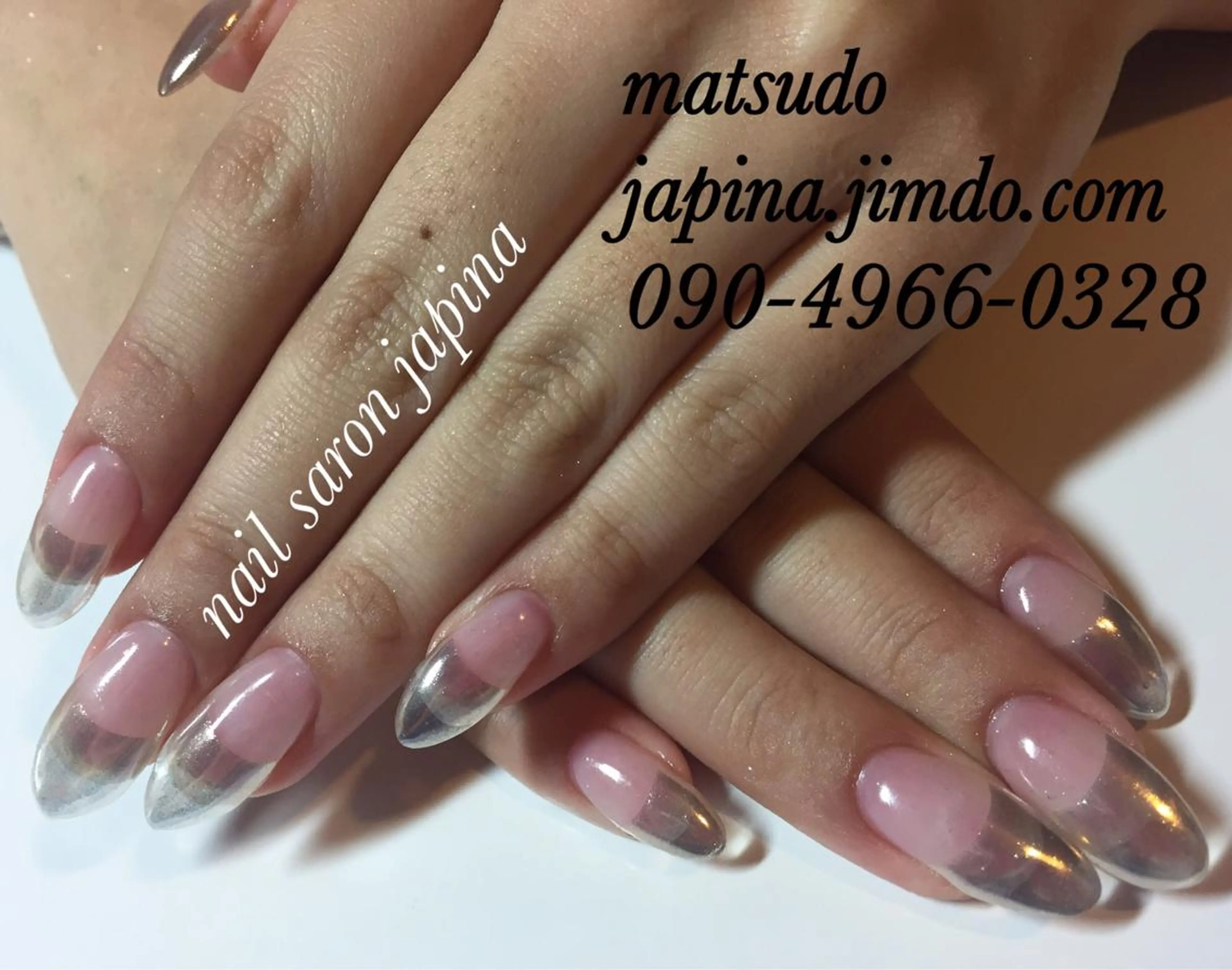 ネイル クリアネイル ジェルネイル スカルプネイル 金沢 未緒のネイルデザイン