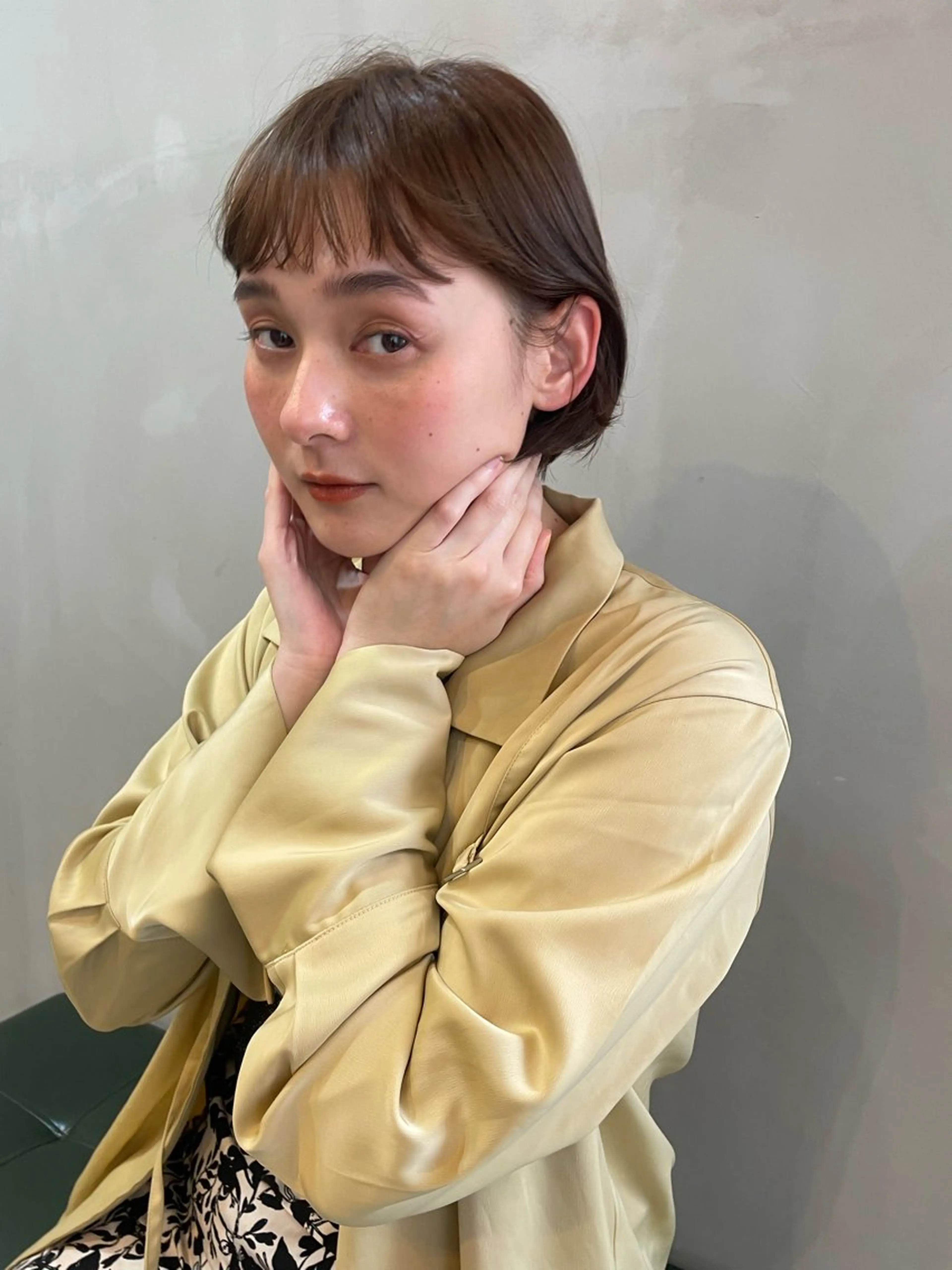 ショート カラー カット ヘアカラー トリートメント ショート/ボブ/ 心斎橋/宮脇美奈のヘアスタイル