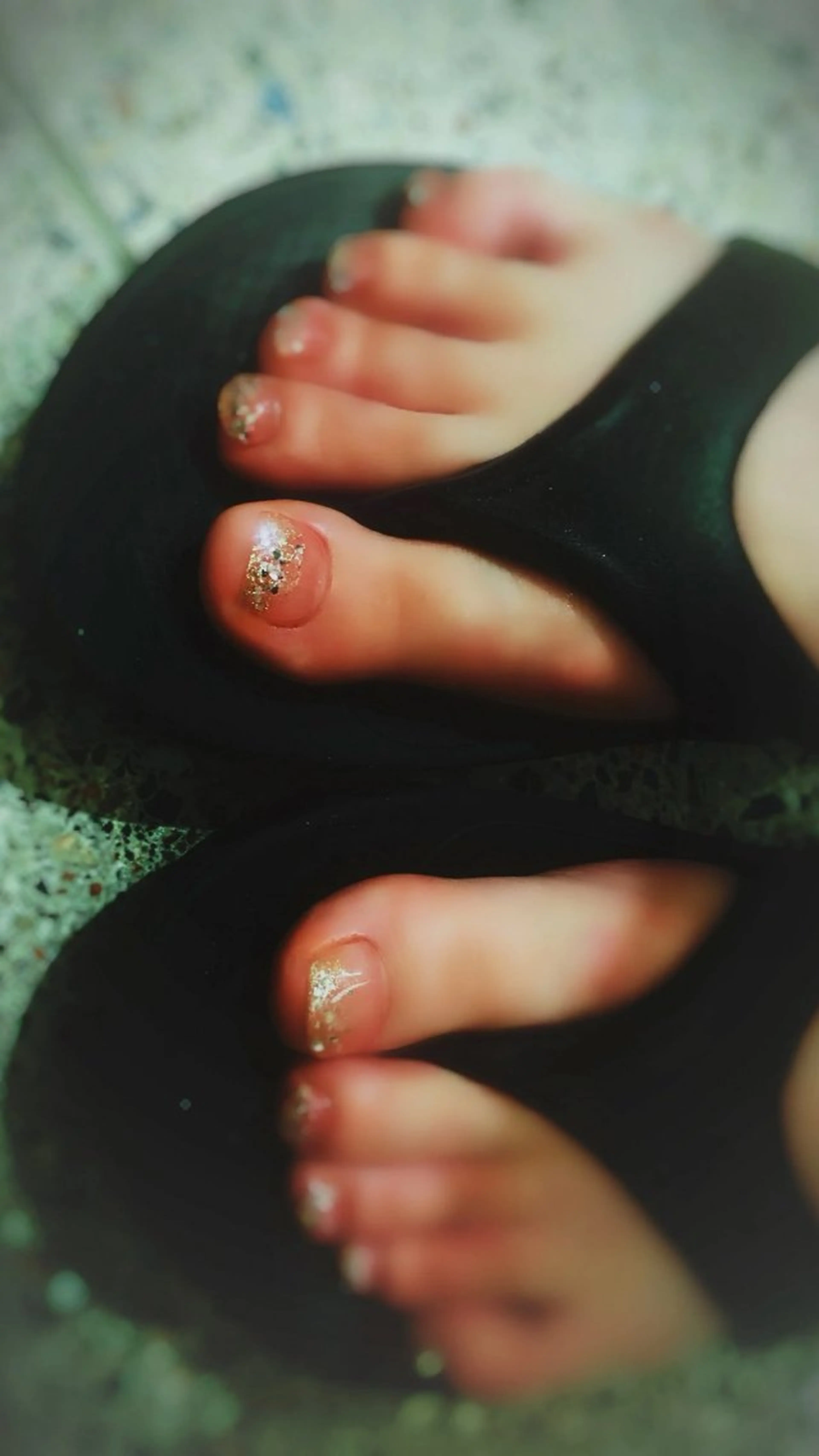 ネイル ハート ラメ(グリッター) ストーンネイル free hug Hiromiのネイルデザイン