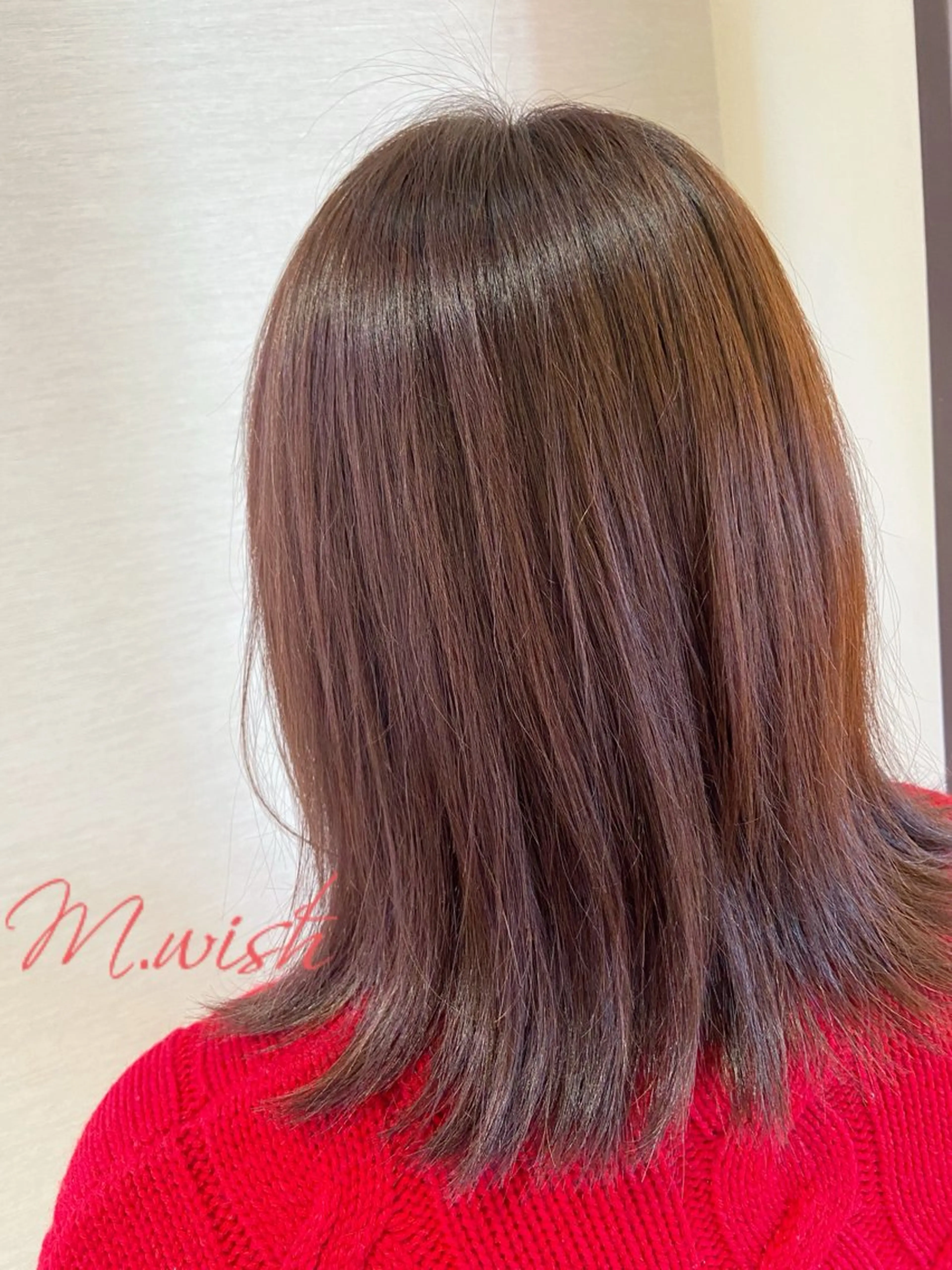 セミロング カラー カット ヘアカラー トリートメント 長田 尚大のヘアスタイル