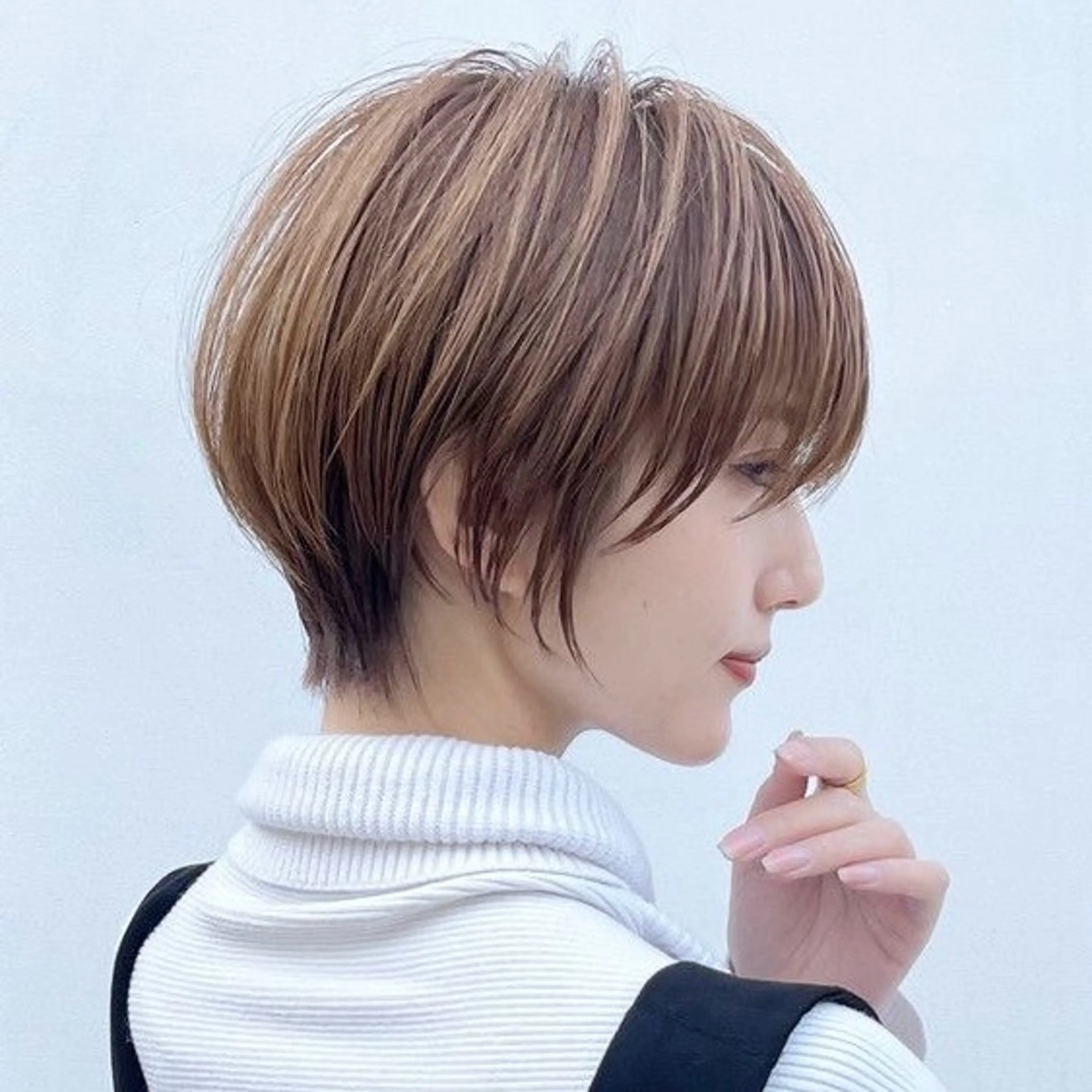 レザーカットでつくる、柔らかい質感のショートボブ✂︎の写真