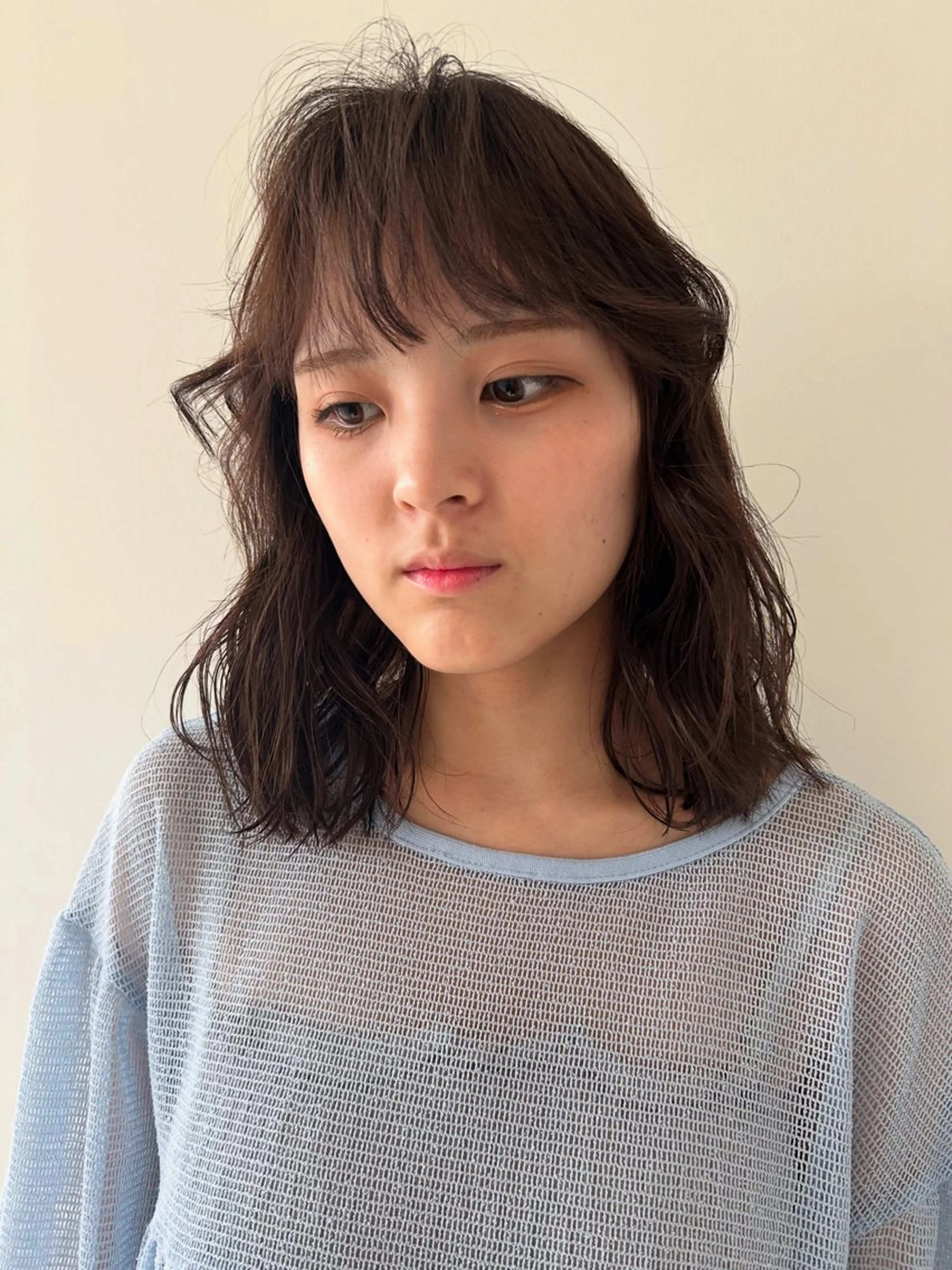 ミディアム カラー ケアパーマ/ケアブリ ーチdaisukeのヘアスタイル