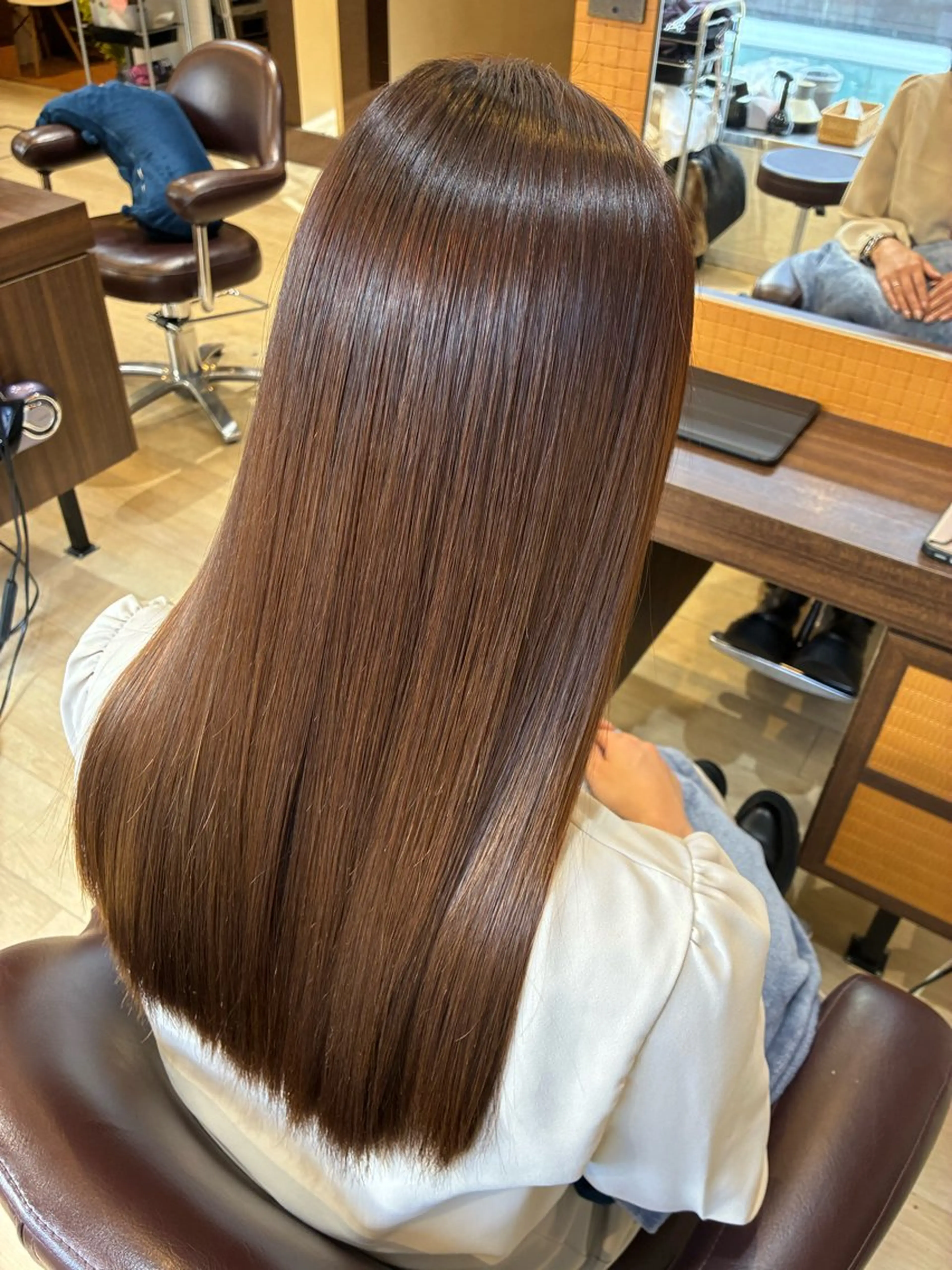 ロング 縮毛矯正 トリートメント Orque kazuneのヘアスタイル