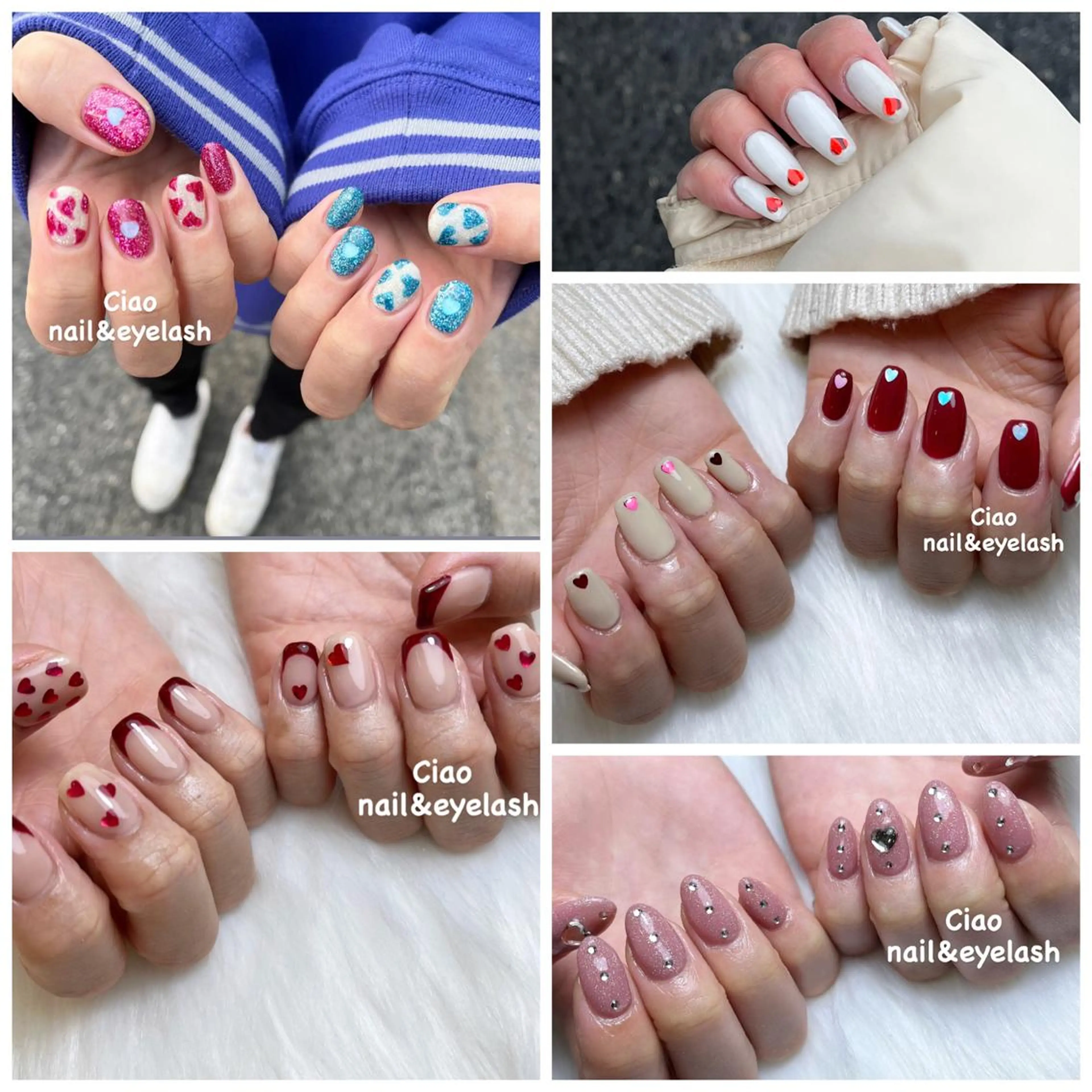ネイル アートネイル ジェルネイル ハート シンプルネイル 春ネイル #Amin nail salonのネイルデザイン