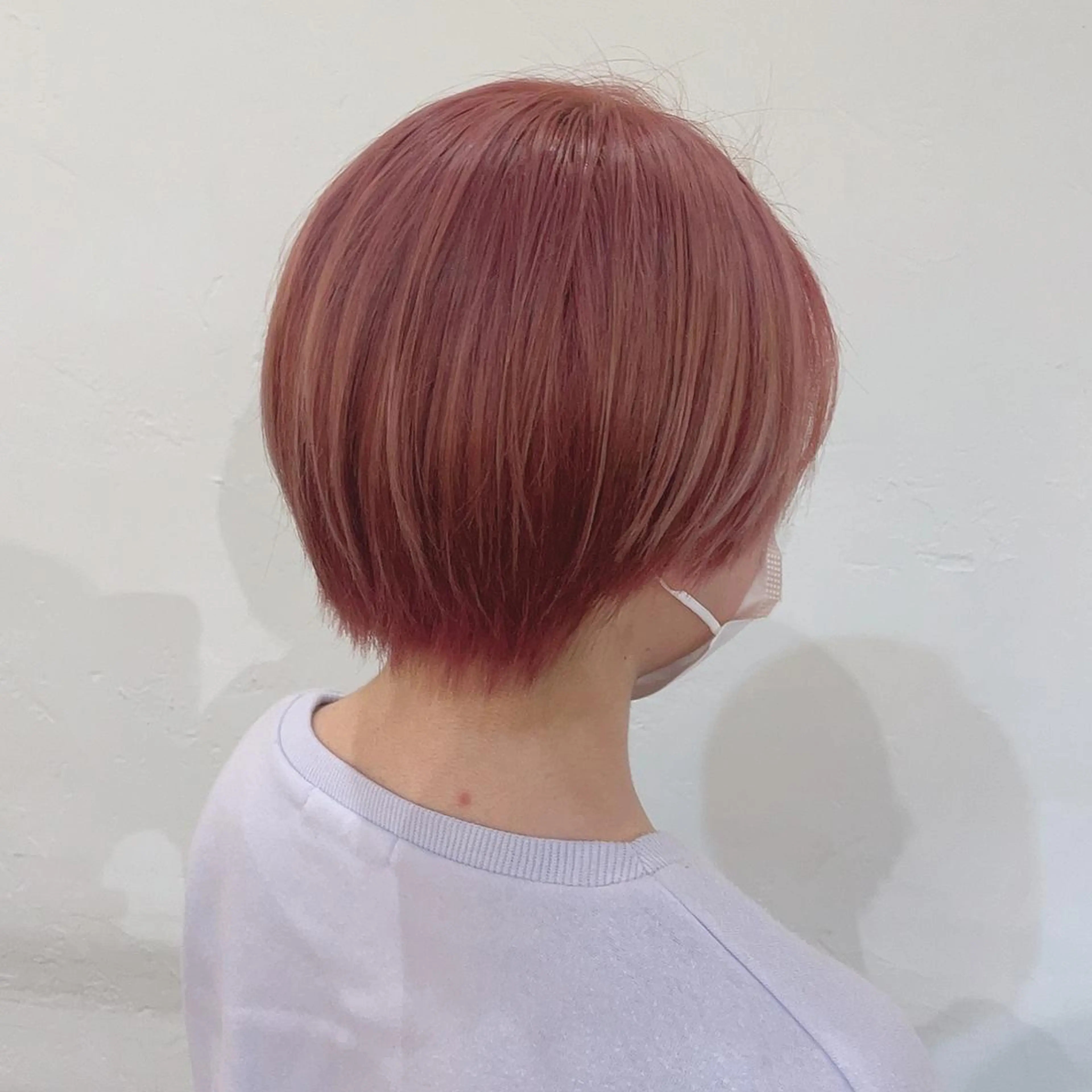 ショート カラー ブリーチ ケアブリーチ ピンクカラー Sherry/R 三川町　木村祐里奈のヘアスタイル