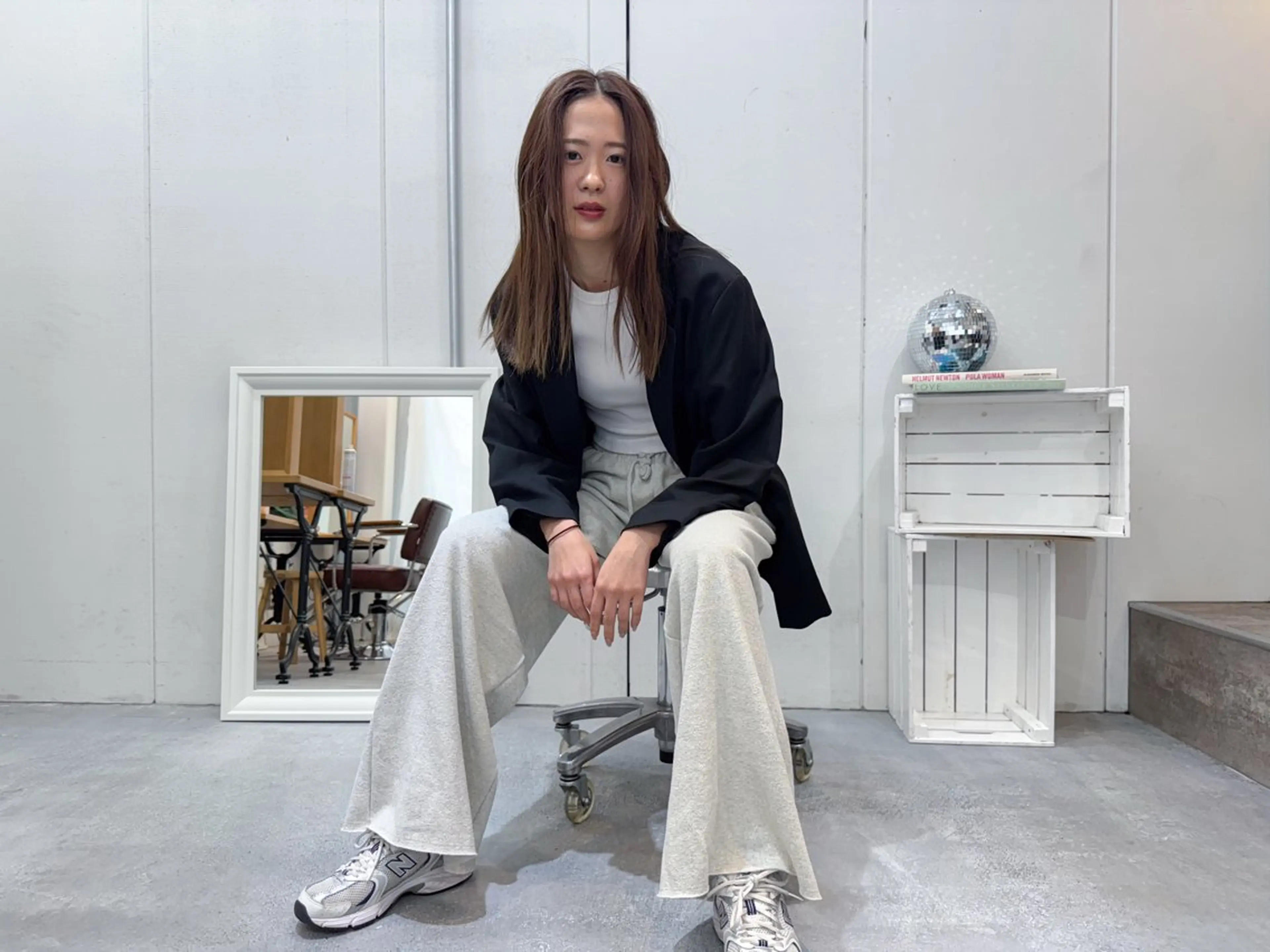 ミディアム カラー パーマ ヘアアレンジ 松坂 真衣のヘアスタイル