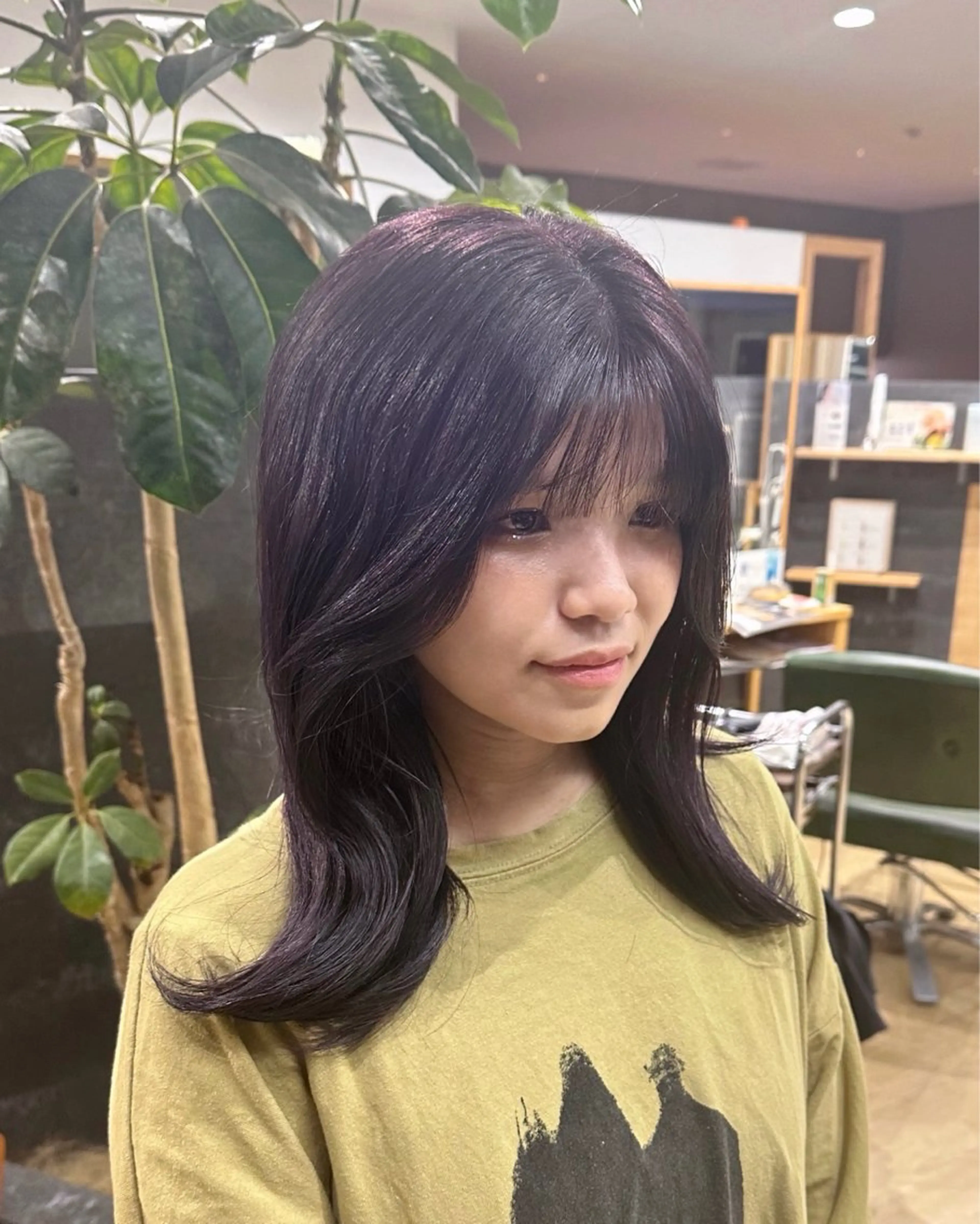 セミロング カラー ブリーチ ダブルカラー ブリーチなしカラー sion ✰デザインカラーのヘアスタイル