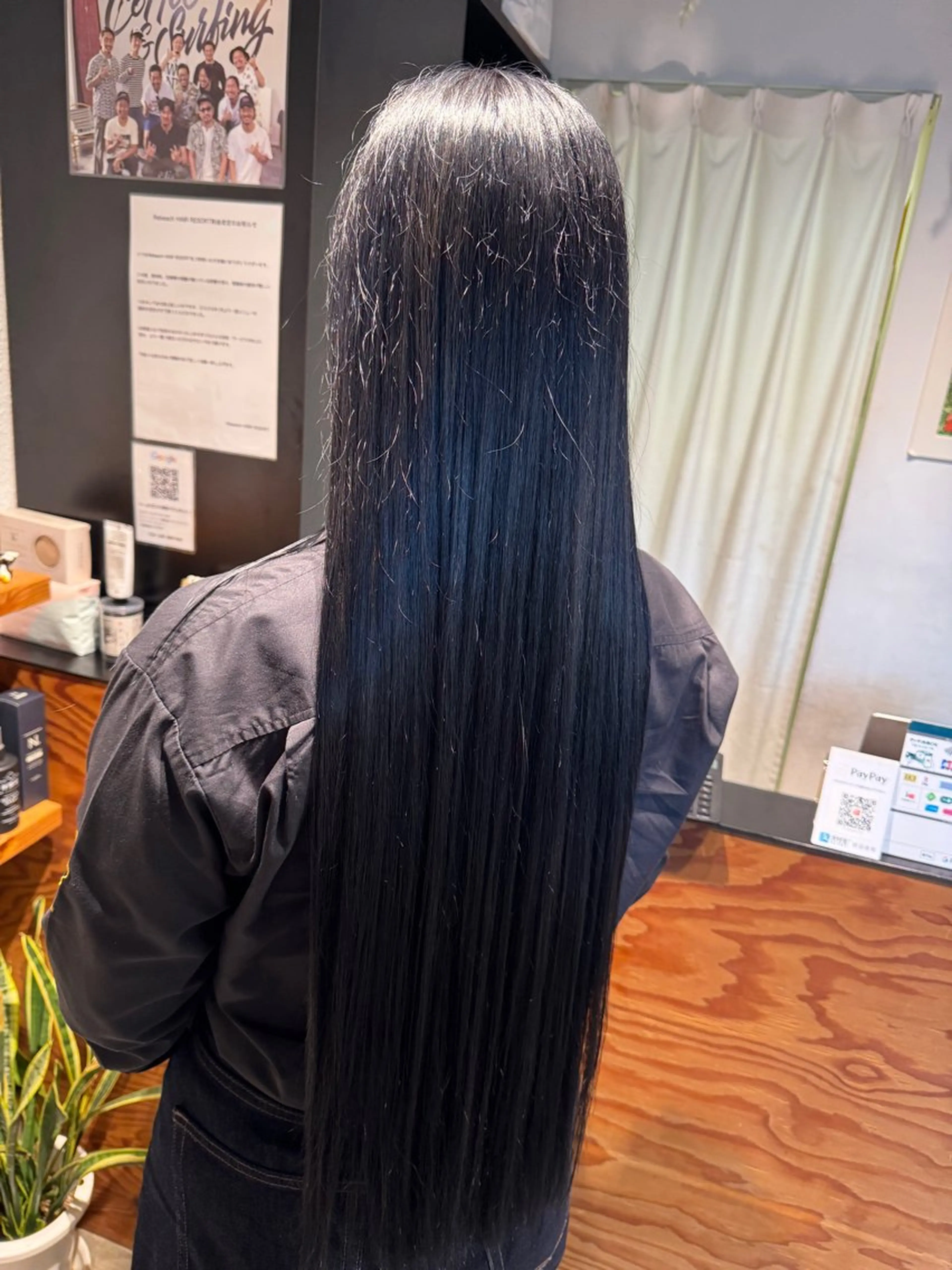 カラー 黒髪 ブルーカラー ブルーブラック ヘアカラー 【髪質改善】 🌙ＲＵＮＡ🌙のヘアスタイル