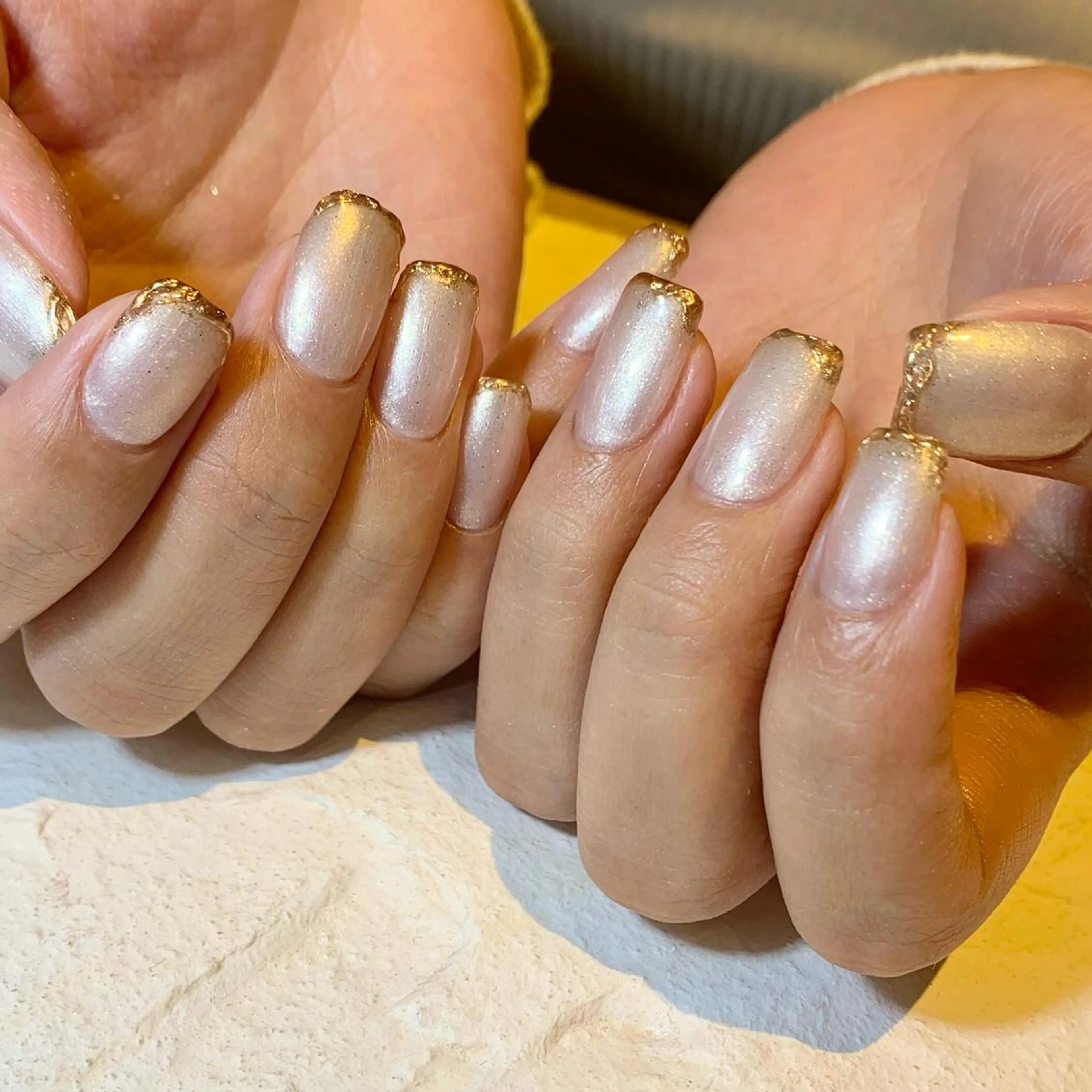 ネイル フレンチネイル ミラーネイル ニュアンスネイル 山本 理紗子のネイルデザイン