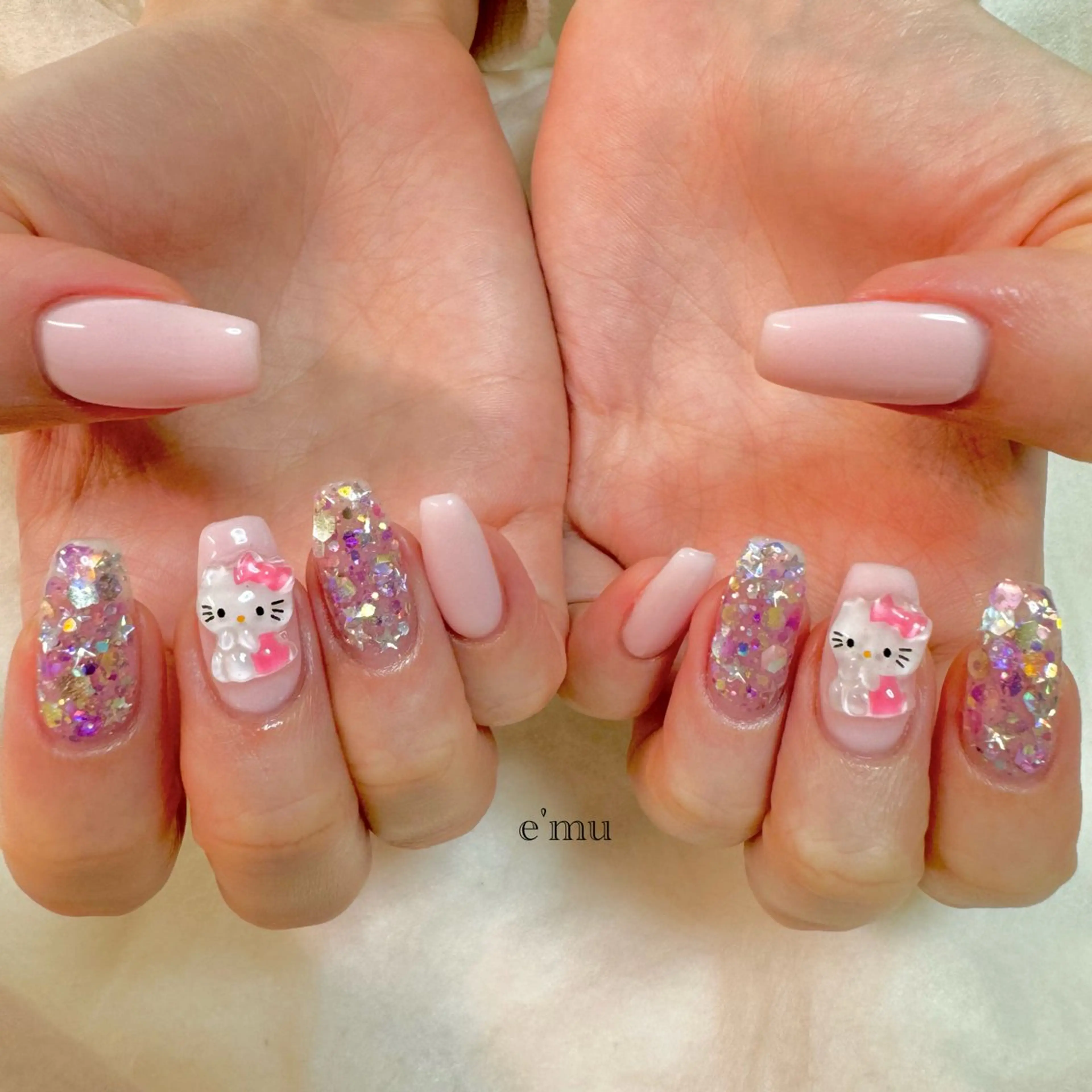 ネイル ピンク ハンドネイル nail salon e'mu💐のネイルデザイン