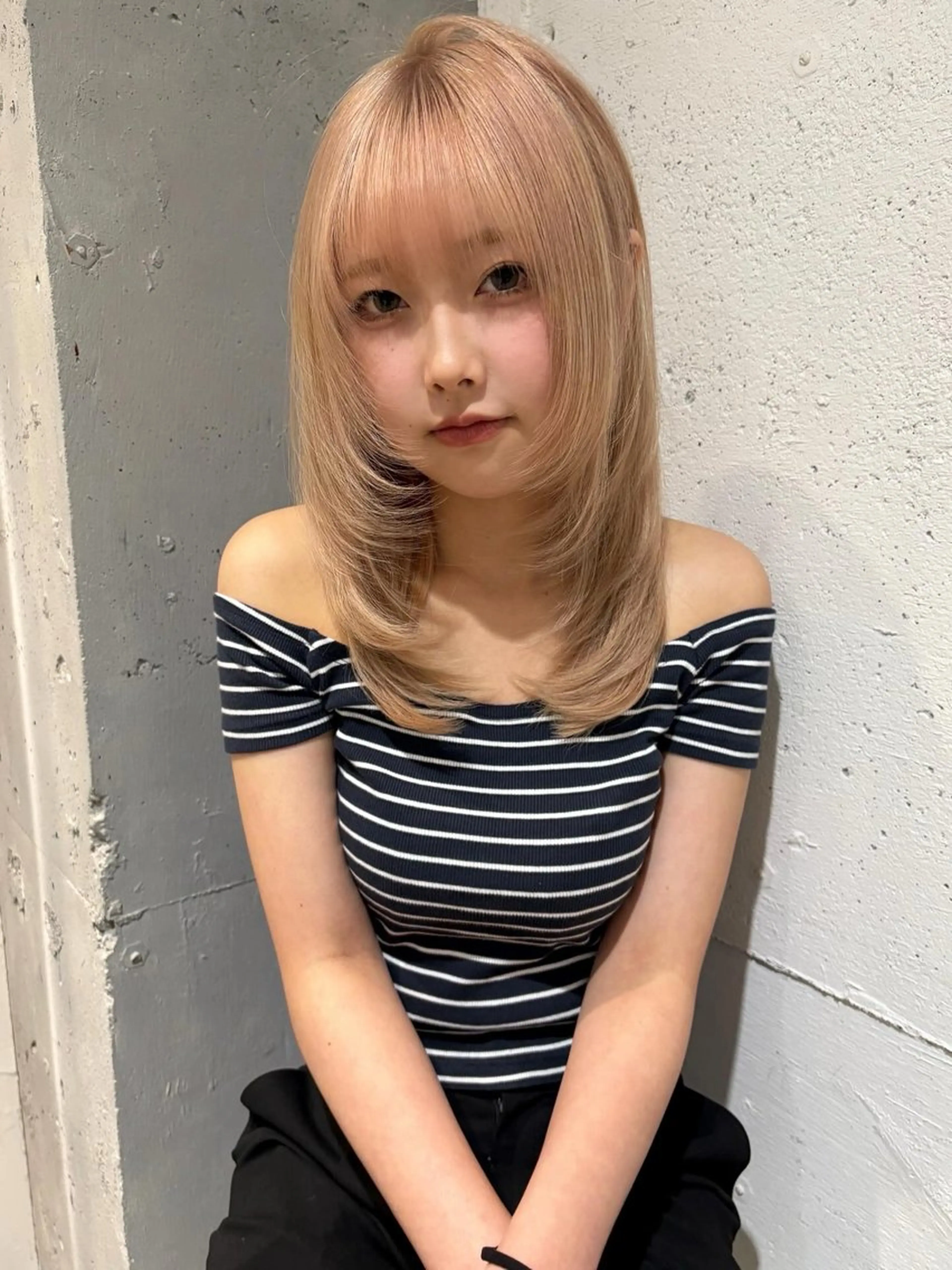 セミロング カラー ヘアカラー トリートメント Juna✂️ レイヤー / ボブのヘアスタイル