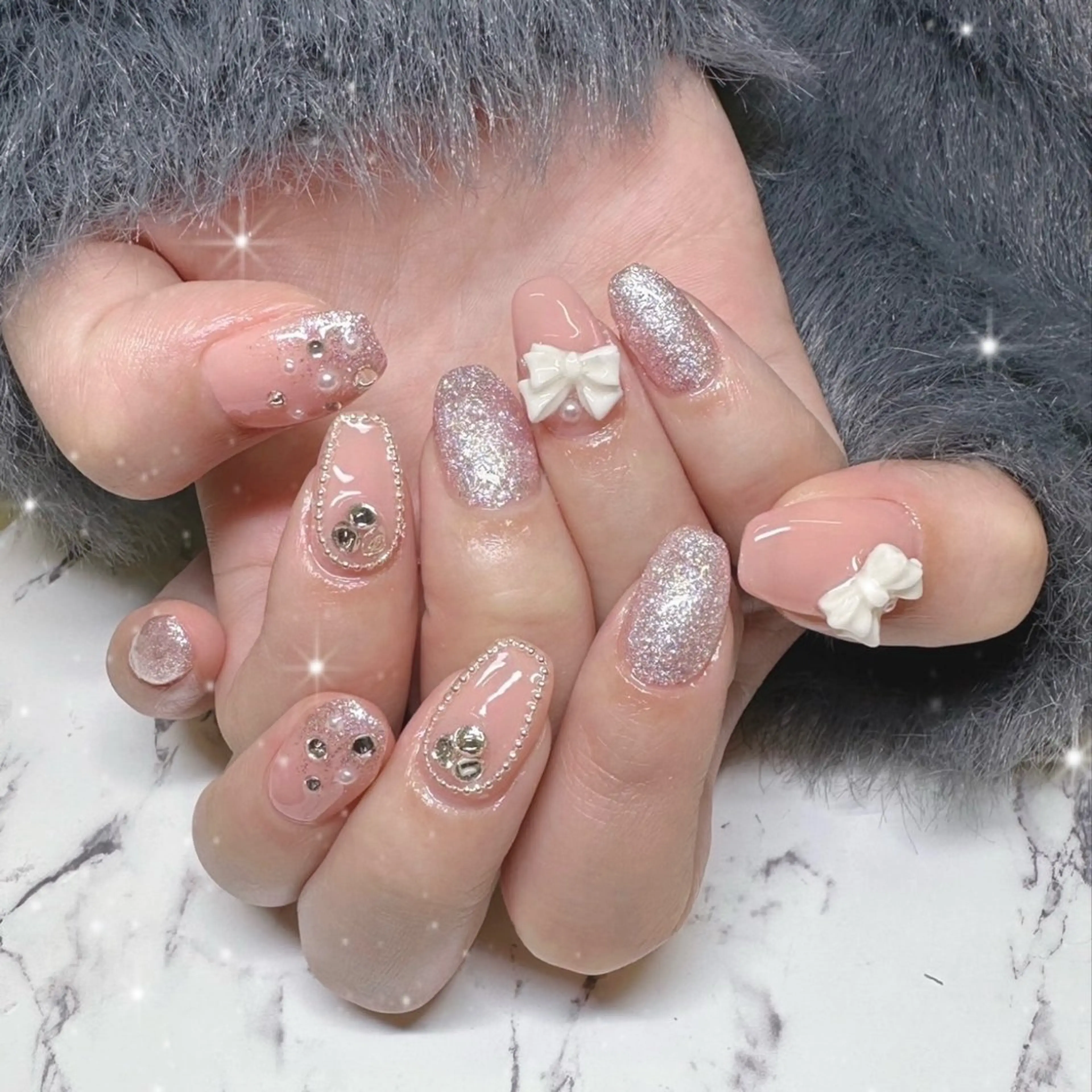 📣初回オフ無料⚡️持ち込みデザインorパーツつけ放題💅🌈✨️(120分)の写真