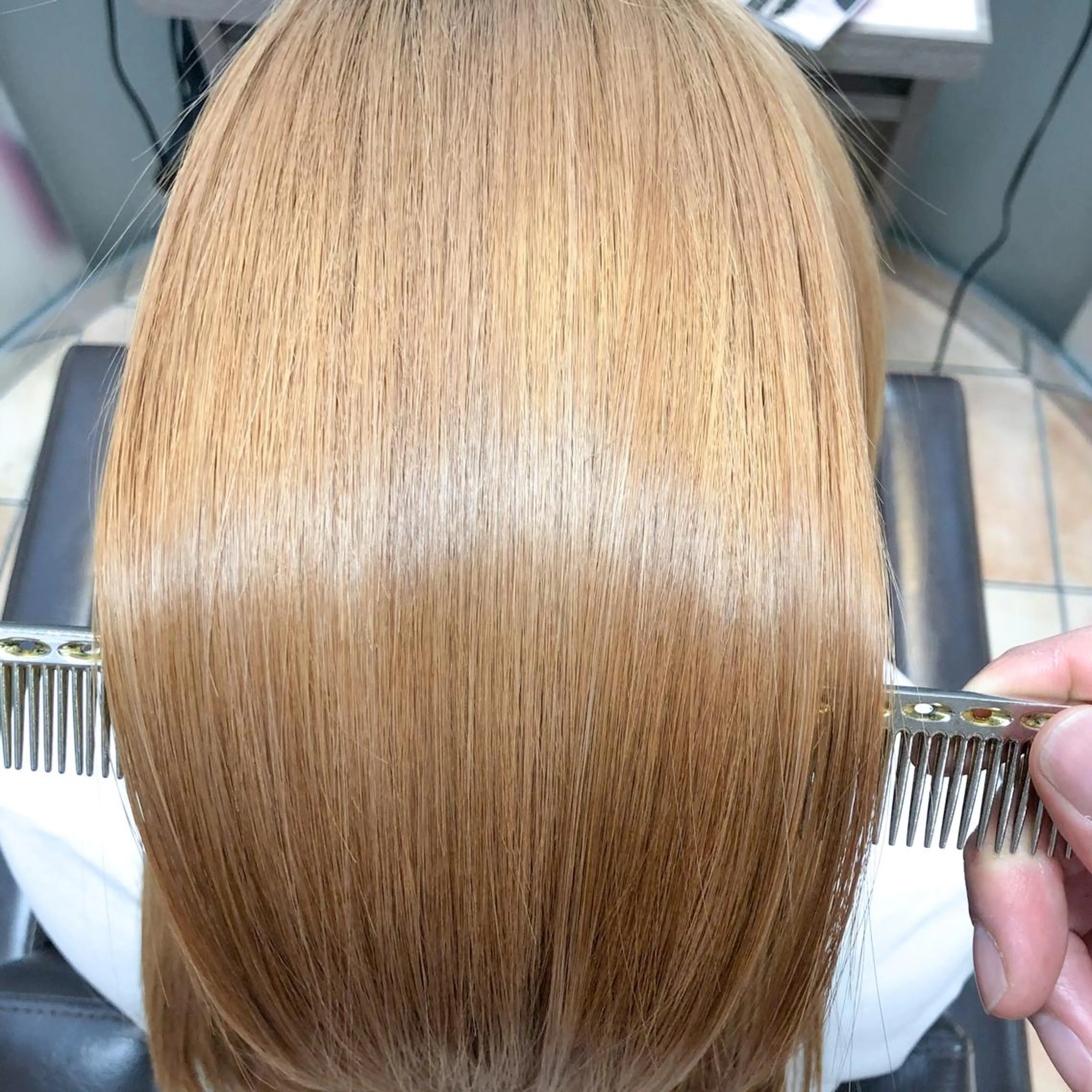 ブリーチ毛対応✂️髪質改善ストレート+TOKIOトリートメントの写真