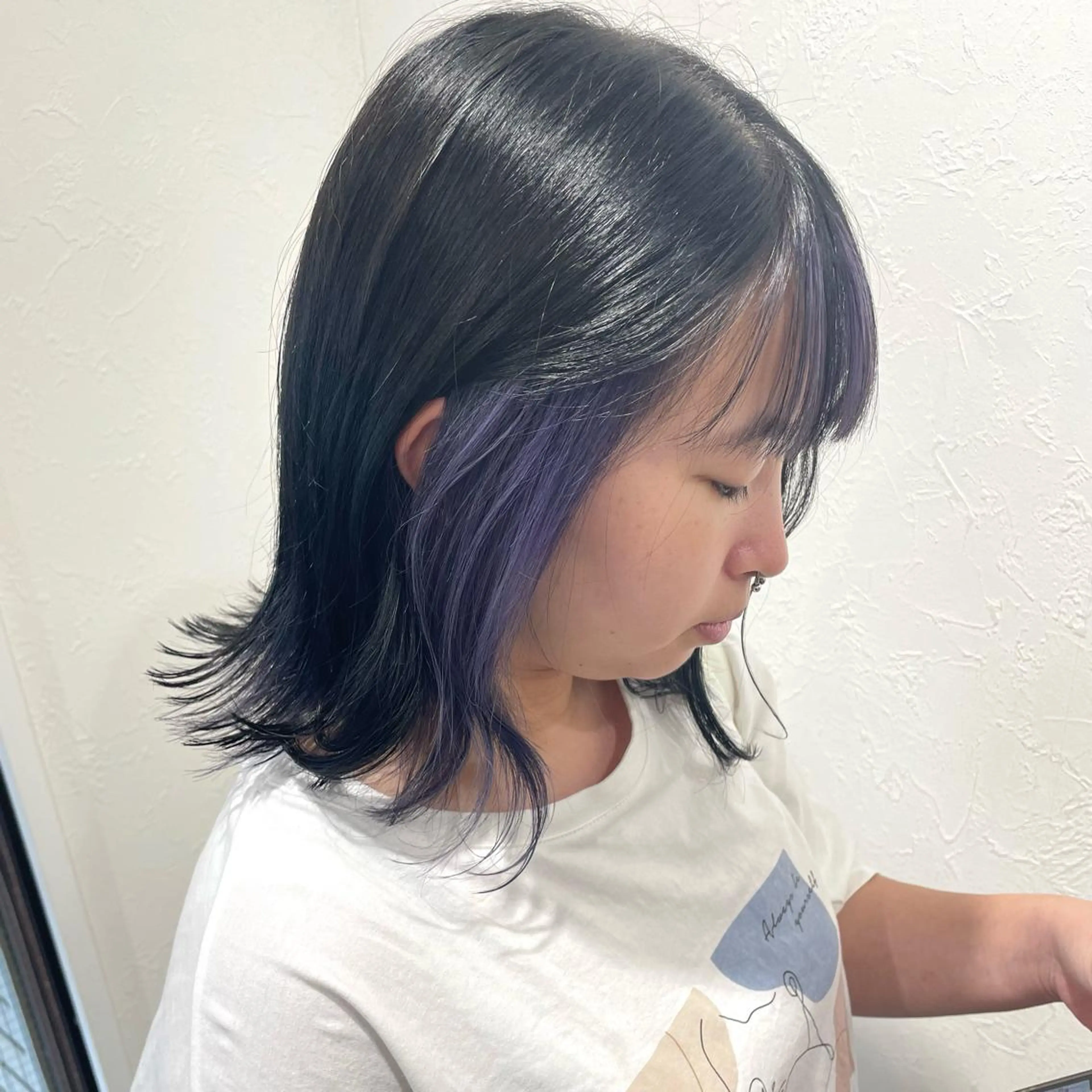 ミディアム カラー ヘアカラー トリートメント shiho .のヘアスタイル