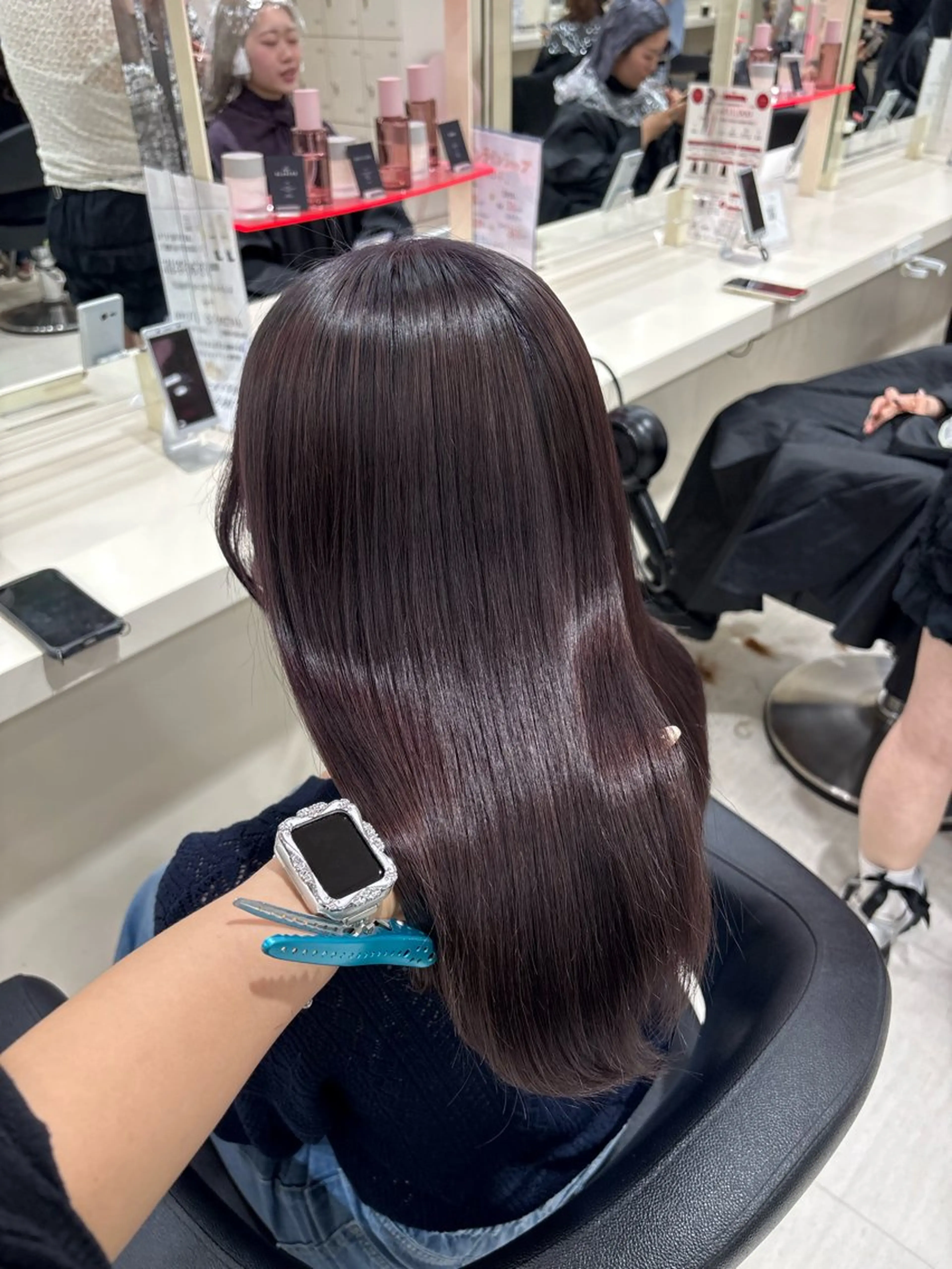 ミディアム カラー ヘアアレンジ ヘアカラー 💟RINNA 艶カラー💟のヘアスタイル