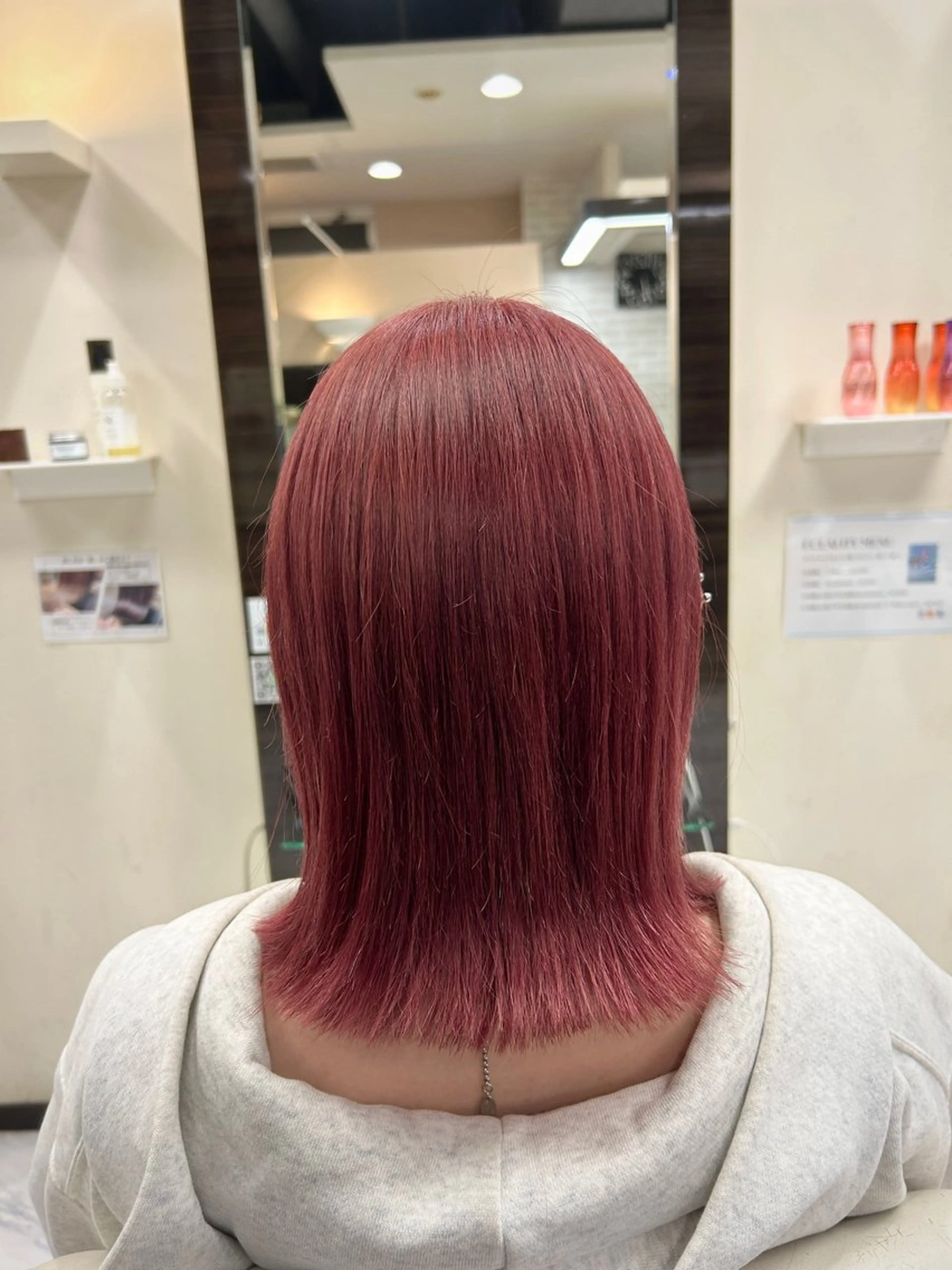 ミディアム カラー ピンクカラー ローズカラー ヘアカラー 🍊小川実里🍊 /カラーレイヤーのヘアスタイル