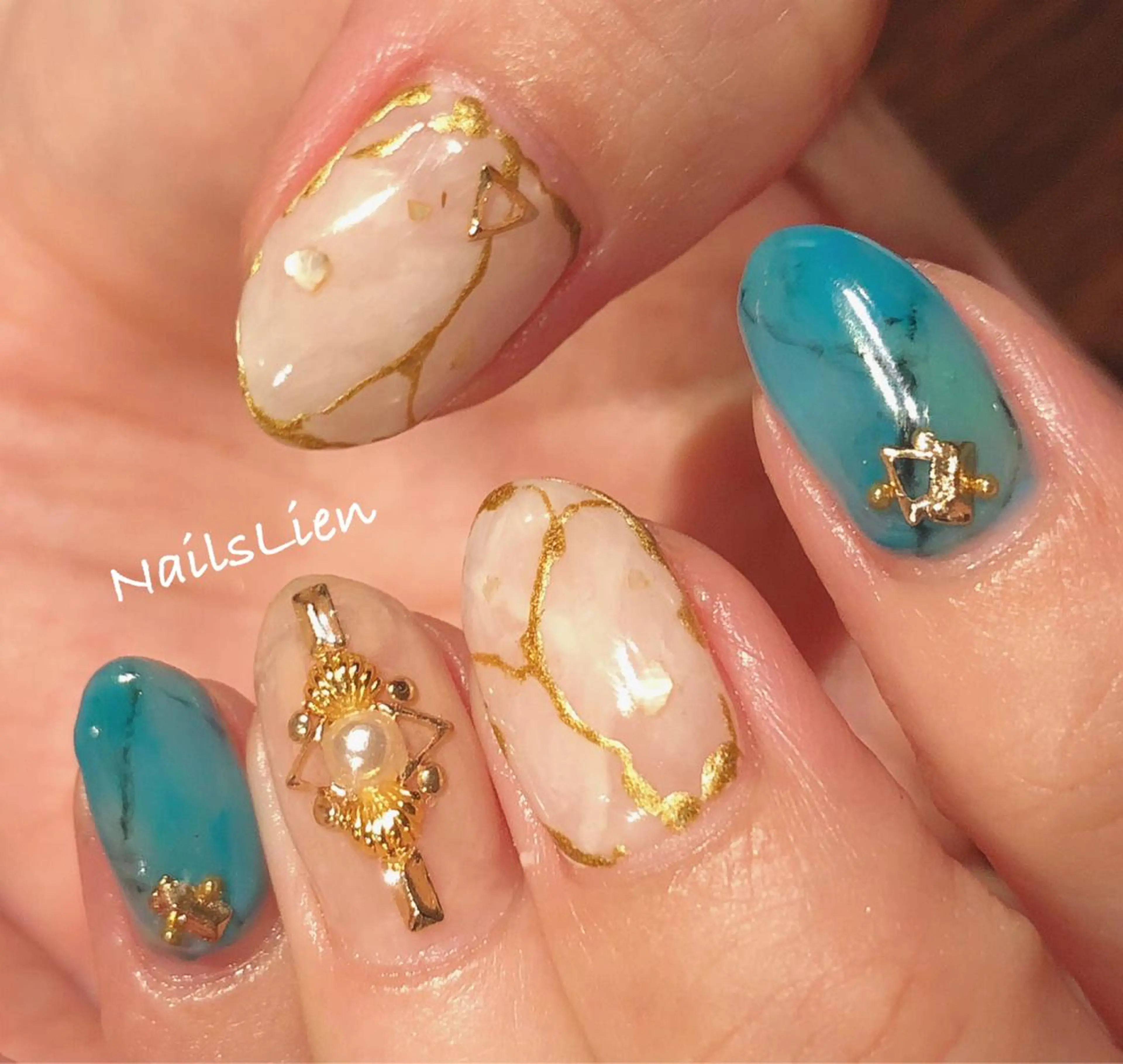 ネイル 大理石ネイル(マーブル) 夏ネイル studio e n / RiNのネイルデザイン