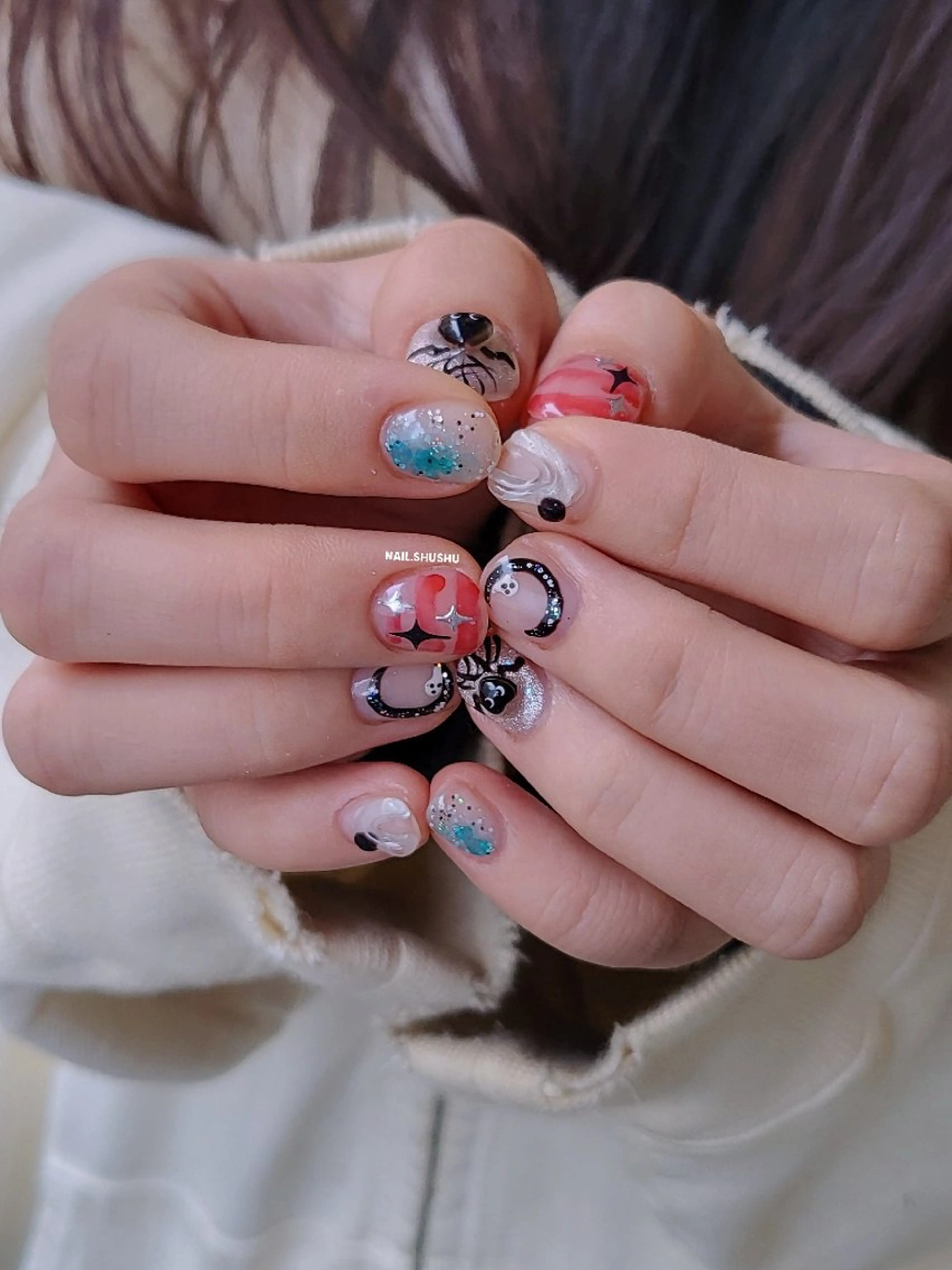 ネイル 3dパーツ/流行り 👧shushu❤️のネイルデザイン