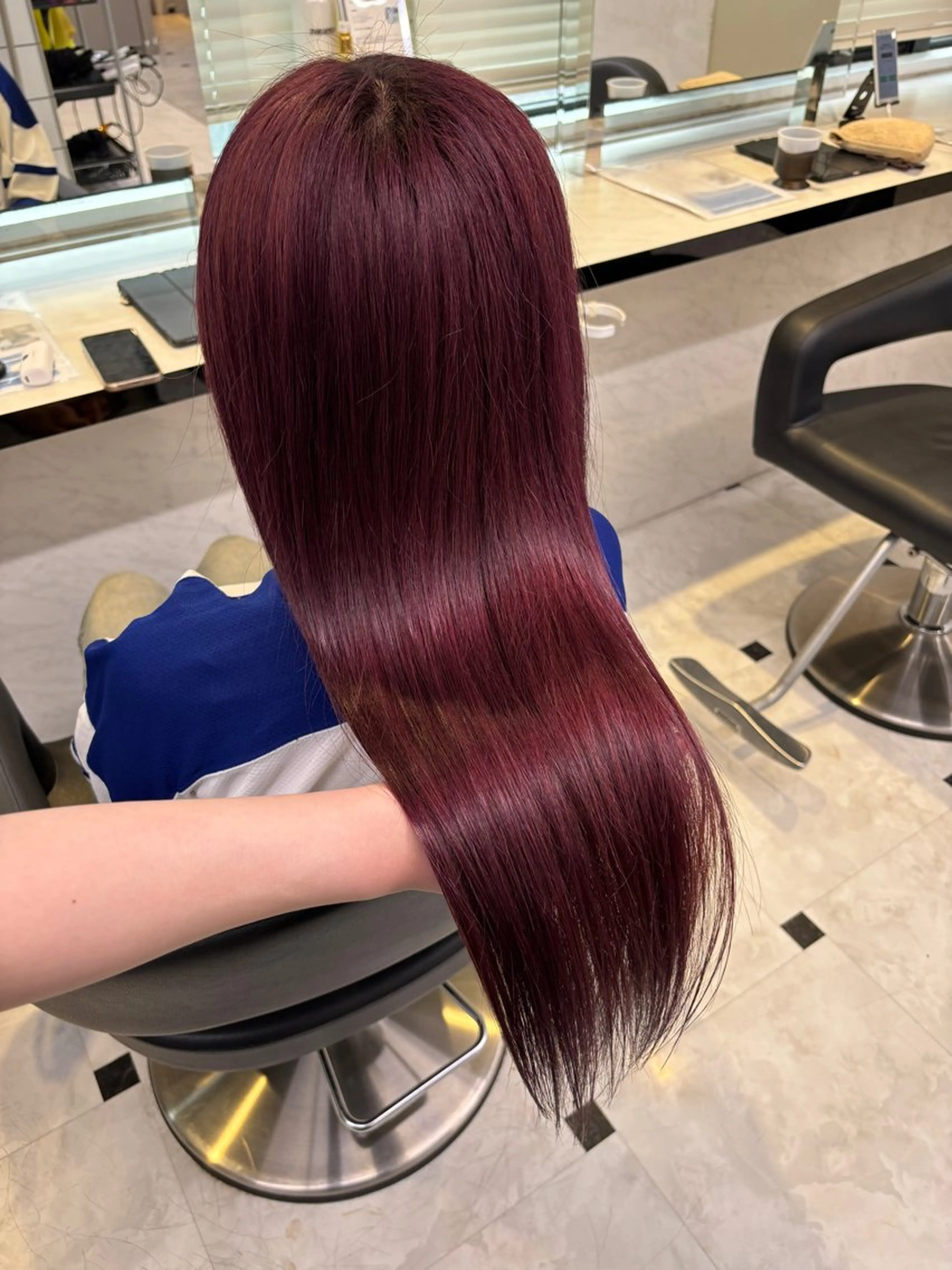 セミロング カラー ダブルカラー ピンクカラー 髪質改善 カット ヘアカラー 💙ハイトーン韓国風 色白ヘア💙manaのヘアスタイル