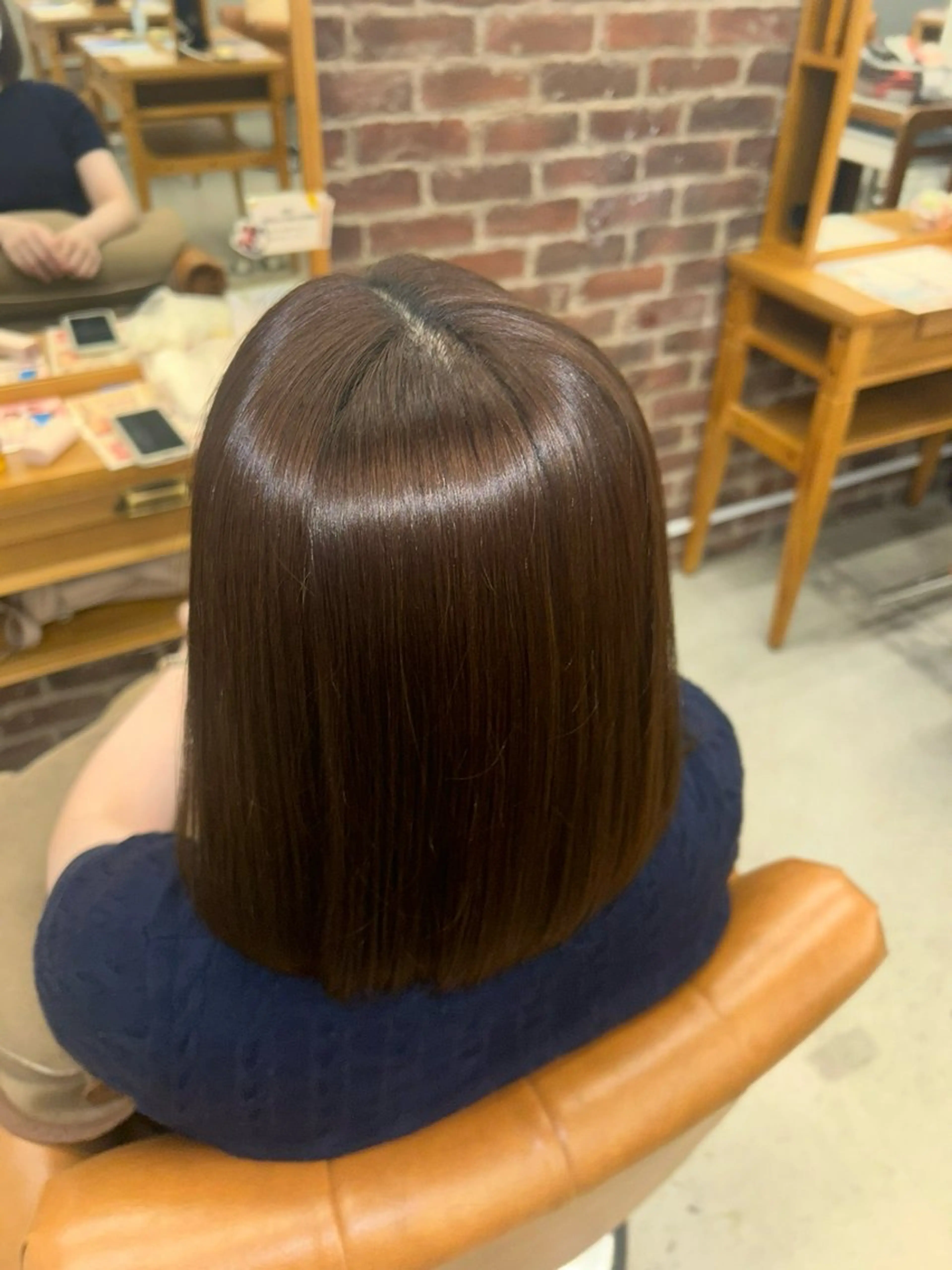 ミディアム パーマ くせ毛 縮毛矯正 トリートメント カット 縮毛矯正 トリートメント 山野愛子美容室銀座店所属・🌼髪質改善/透明感 艶髪タケドミのヘアスタイル