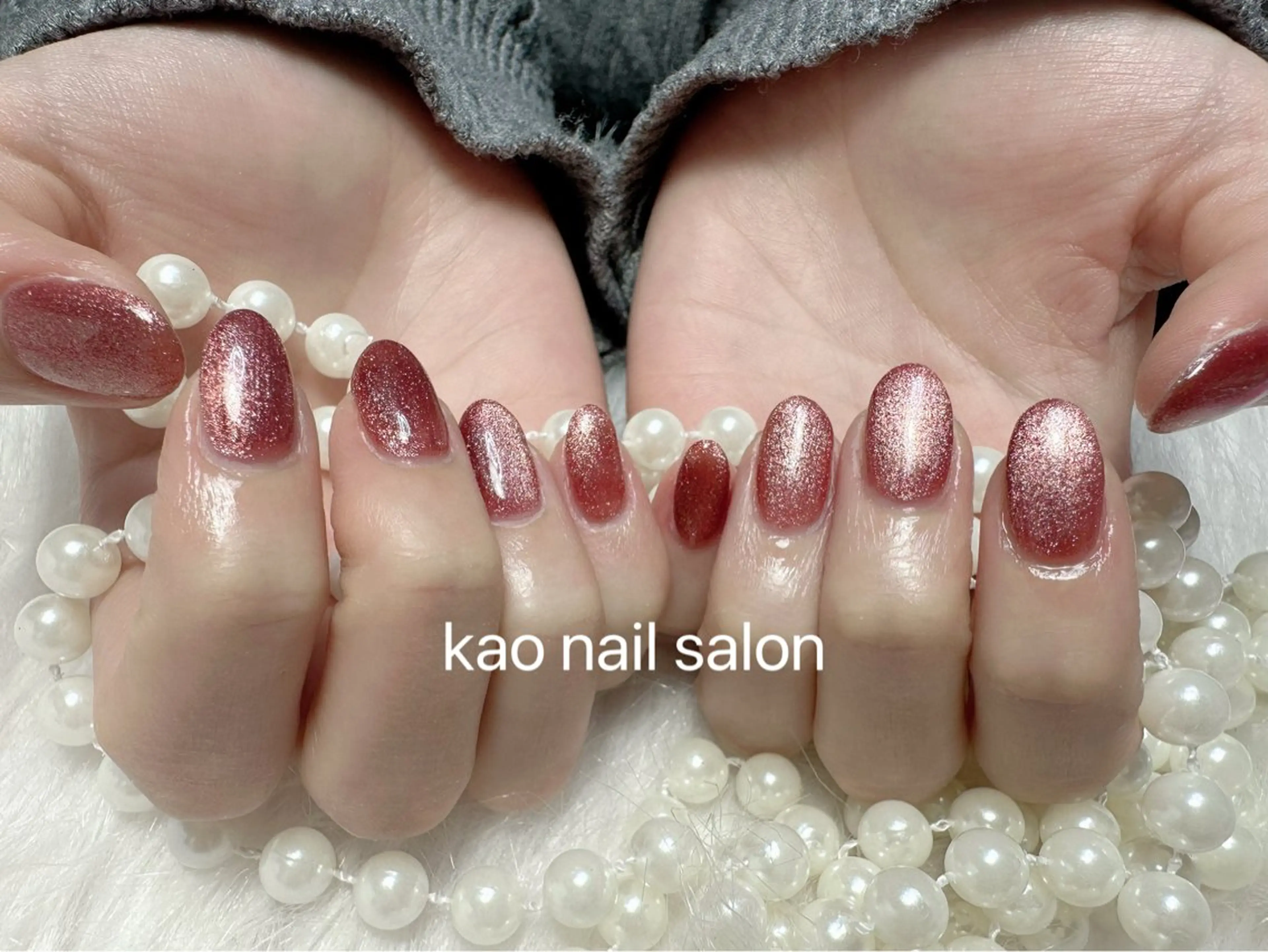 ネイル ハンドネイル kao nail マグネット/長さだしのネイルデザイン