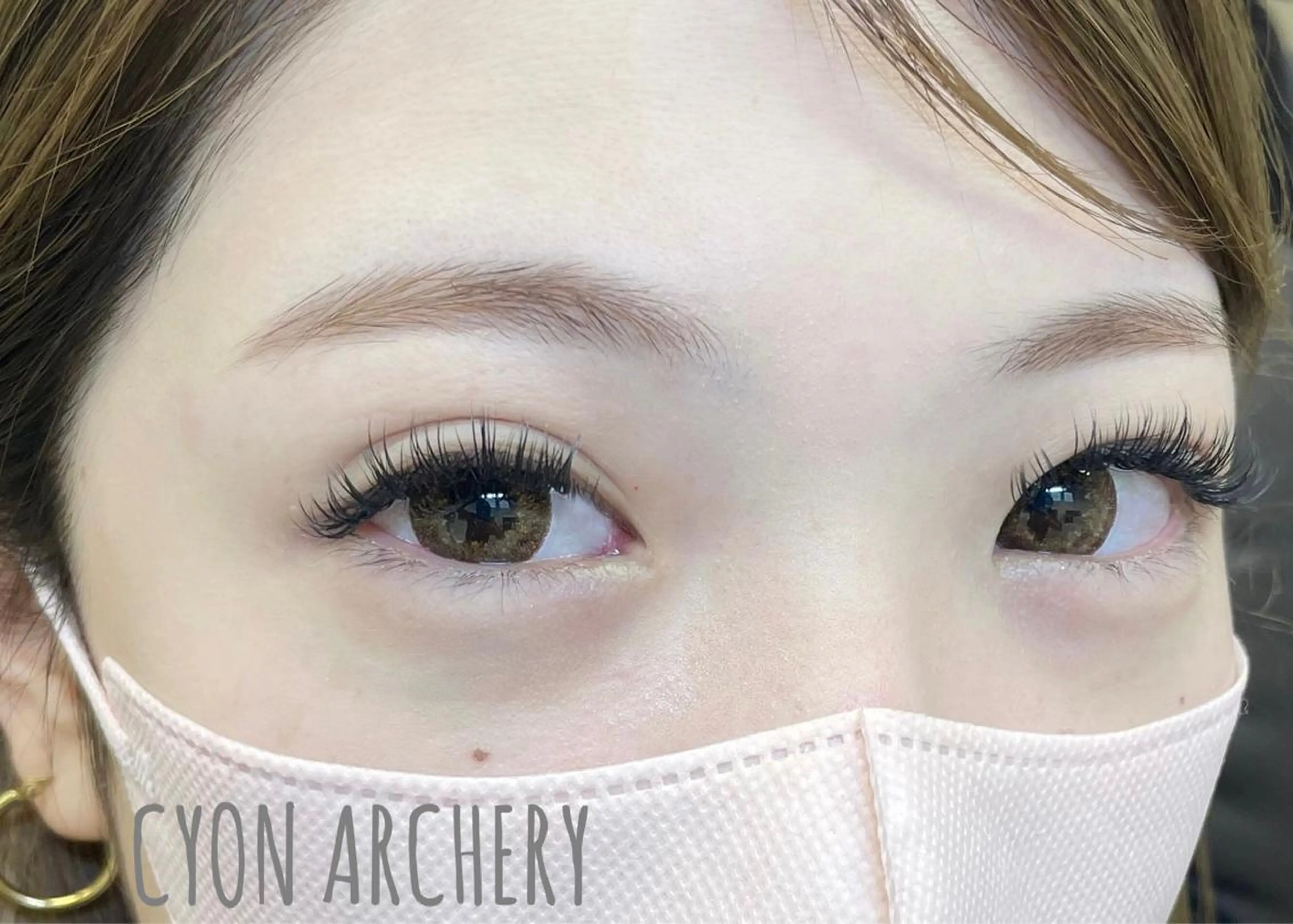 マツエク・マツパ フラットラッシュ Eyelash nail salon CYON ARCHERY所属・ショーンアーチャリー ☆こもりのマツエク・マツパデザイン