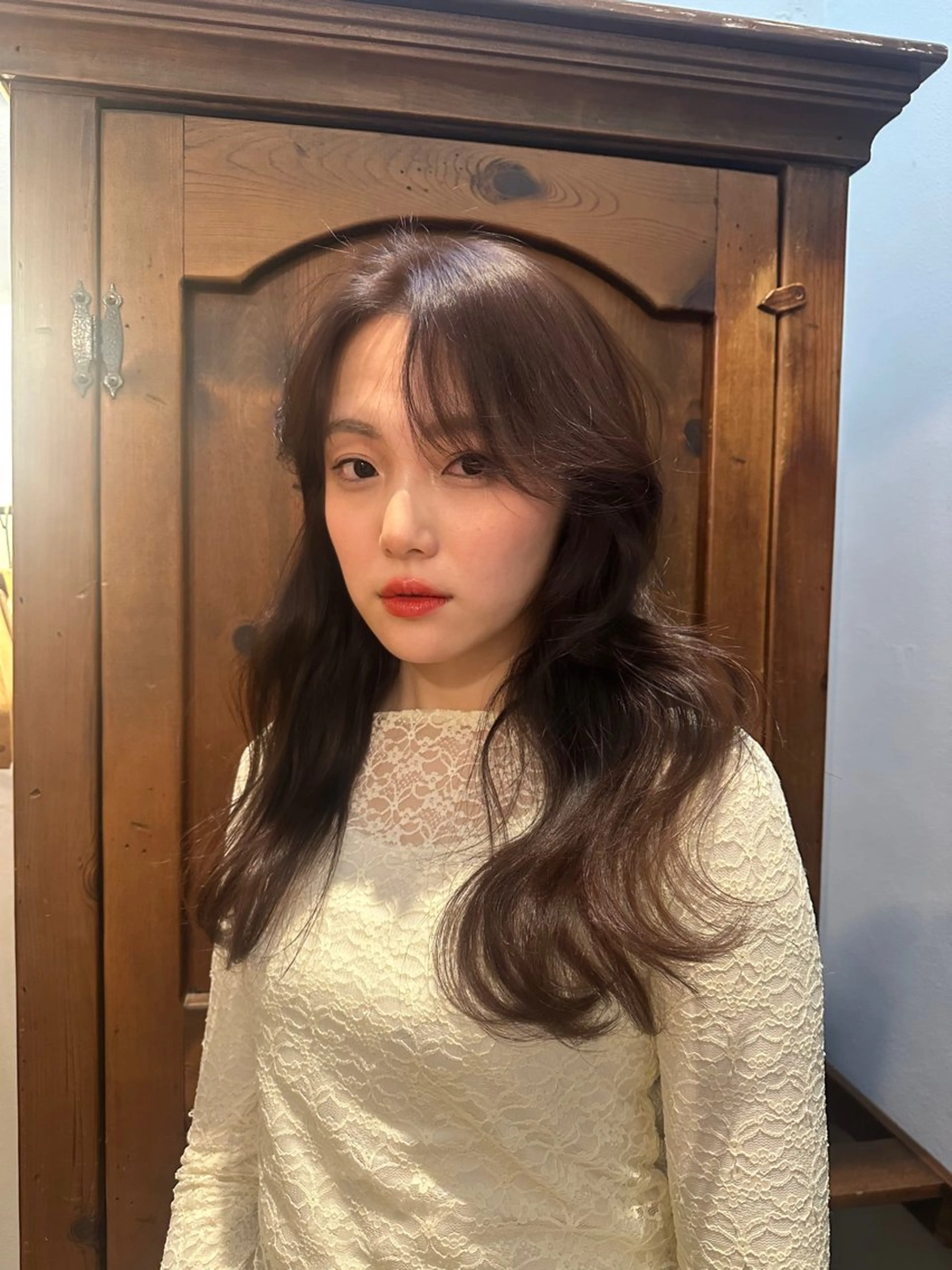 ロング ヘアカラー 💖原宿パーマモデル 愛💗のヘアスタイル