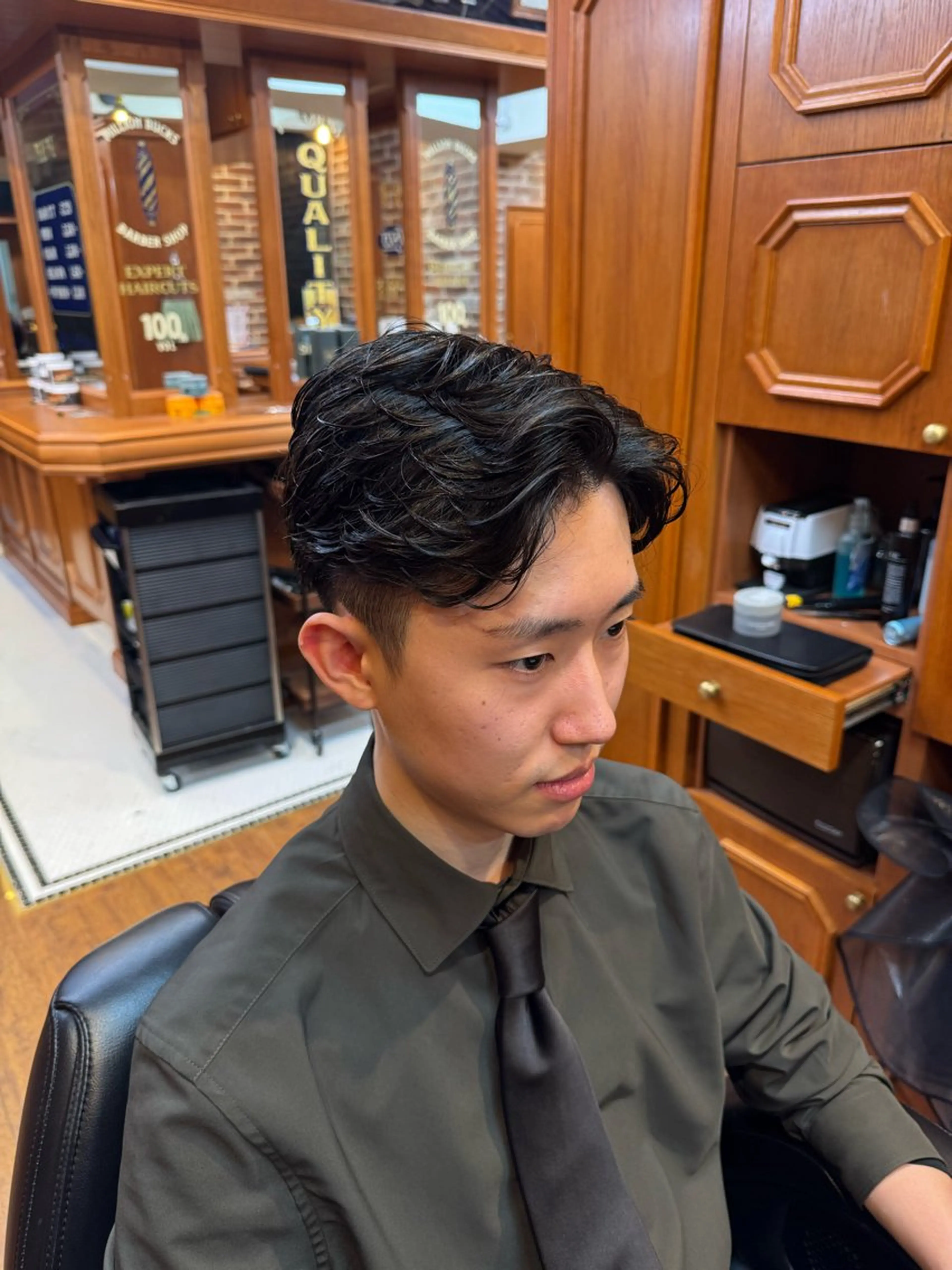 ミディアム メンズヘアカット無料 中村　心のヘアスタイル