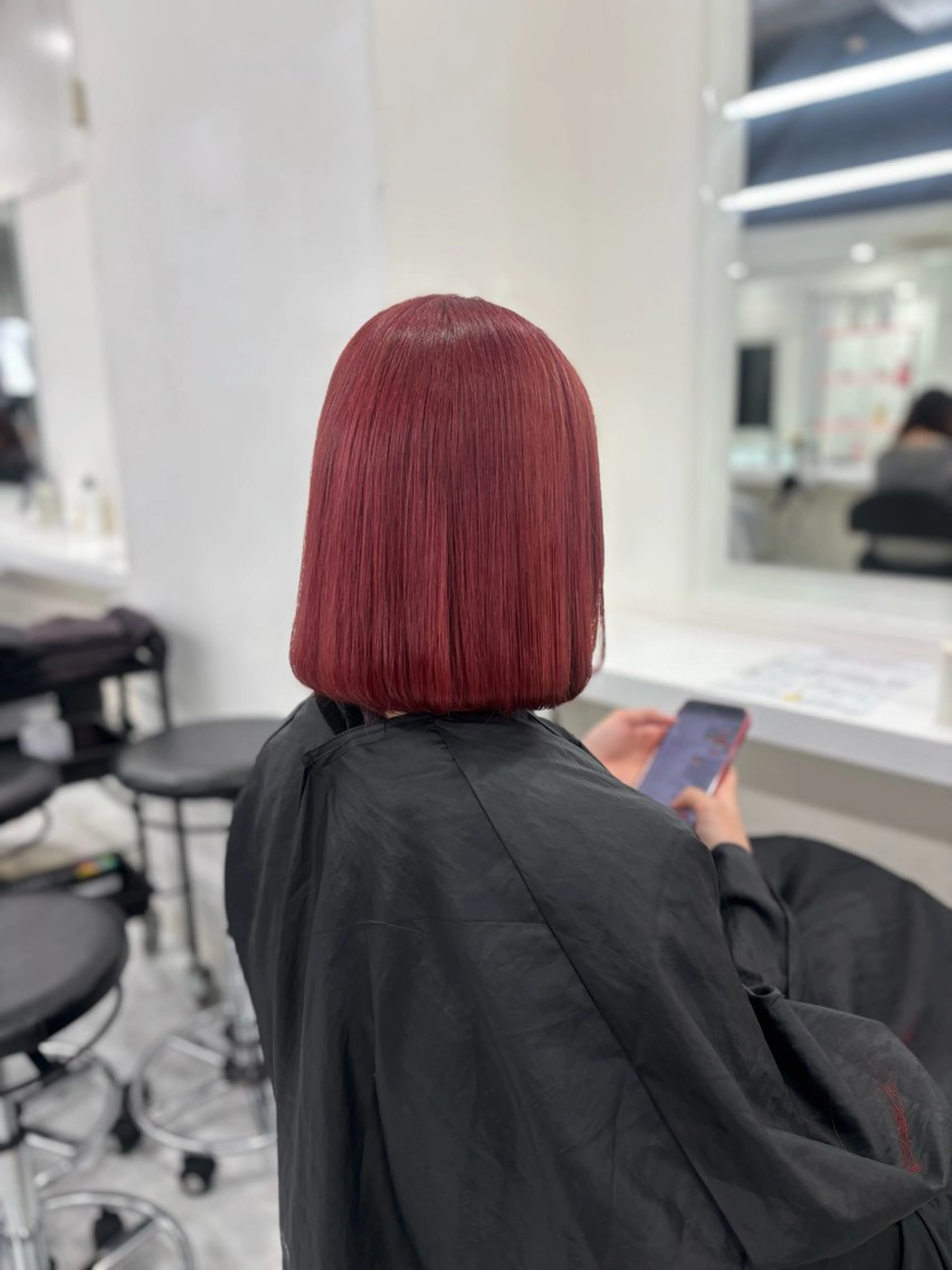 ミディアム ヘアカラー まろっと艶感ブラウン ベージュ🤍まなかのヘアスタイル