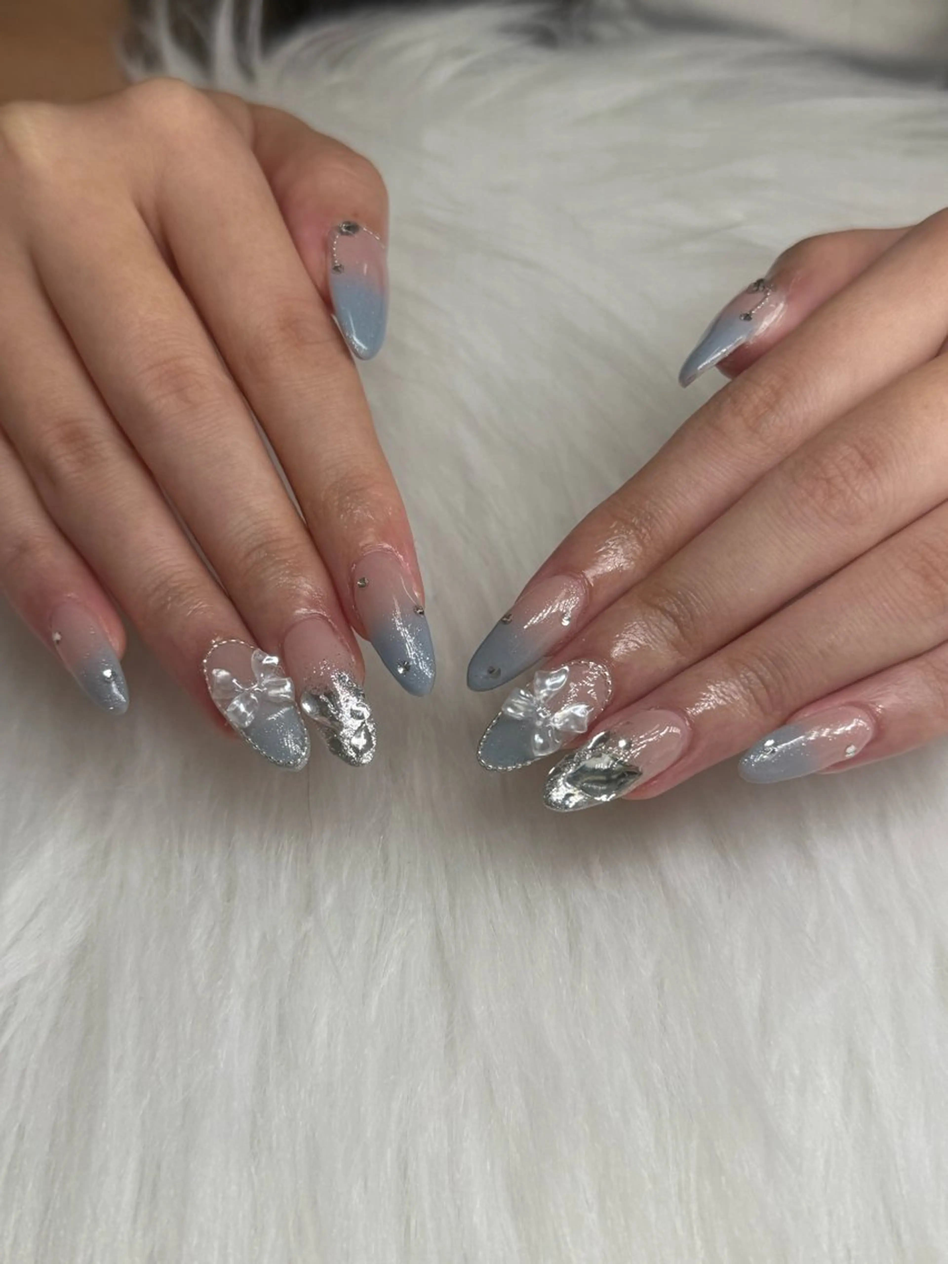 ネイル グラデーション ネイルチップ ハンドネイル hazuki ☽ 4月予約受付中✨のネイルデザイン