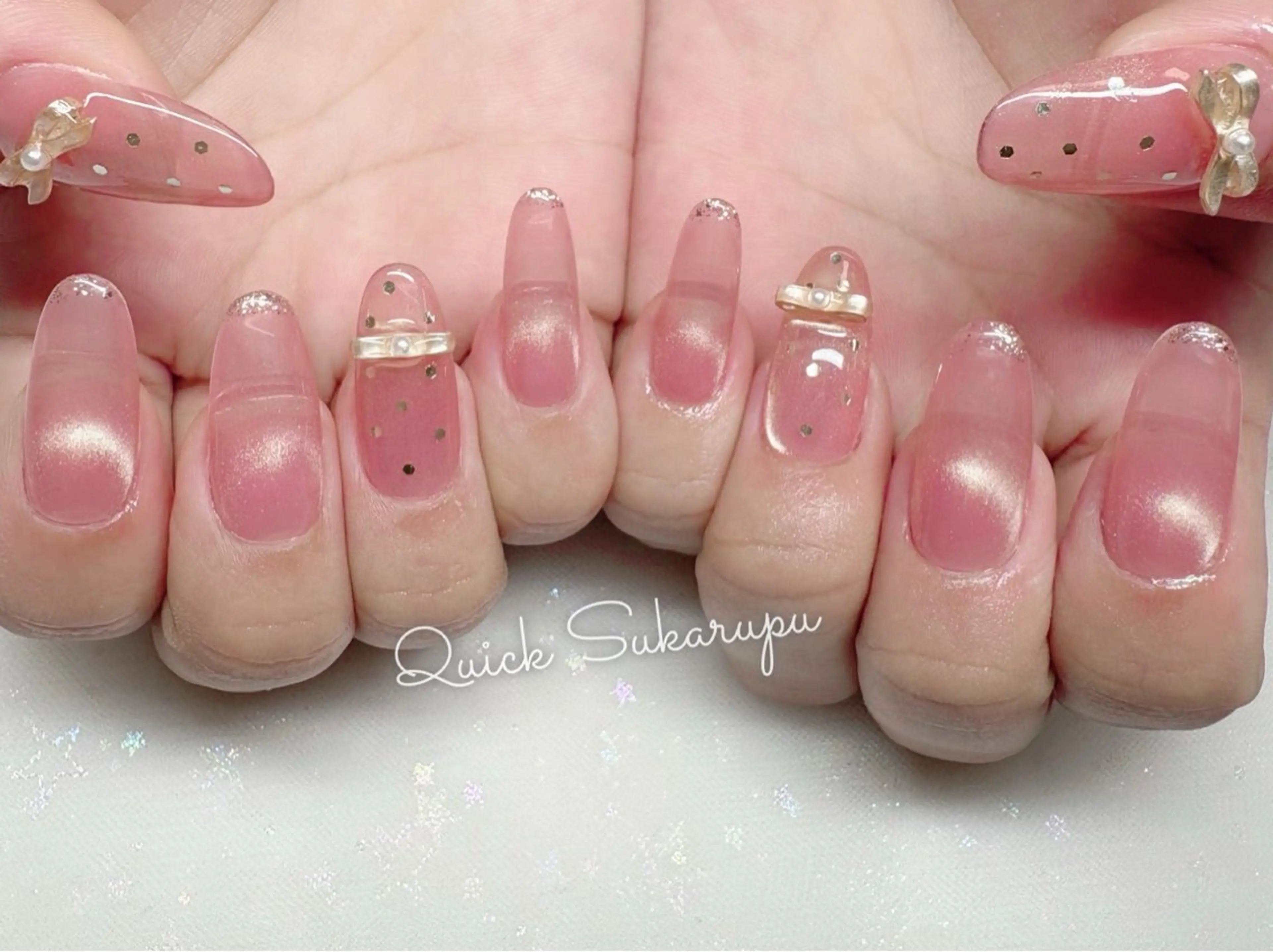 ミディアム Quick Sukarupuのネイルデザイン