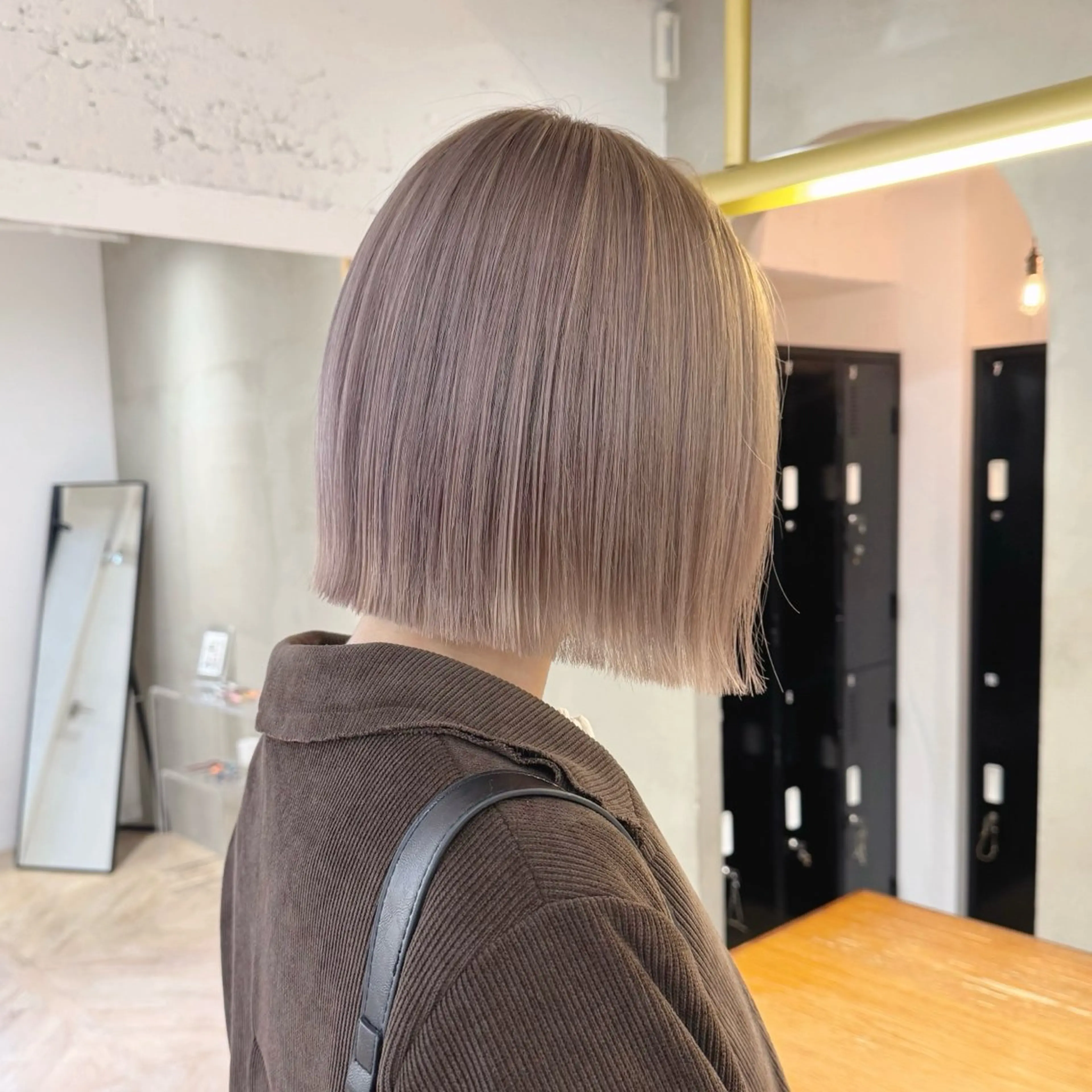 ミディアム カラー ボブ 縮毛矯正 カット ボブ/レイヤー 🌟梅田盛一🌟のヘアスタイル