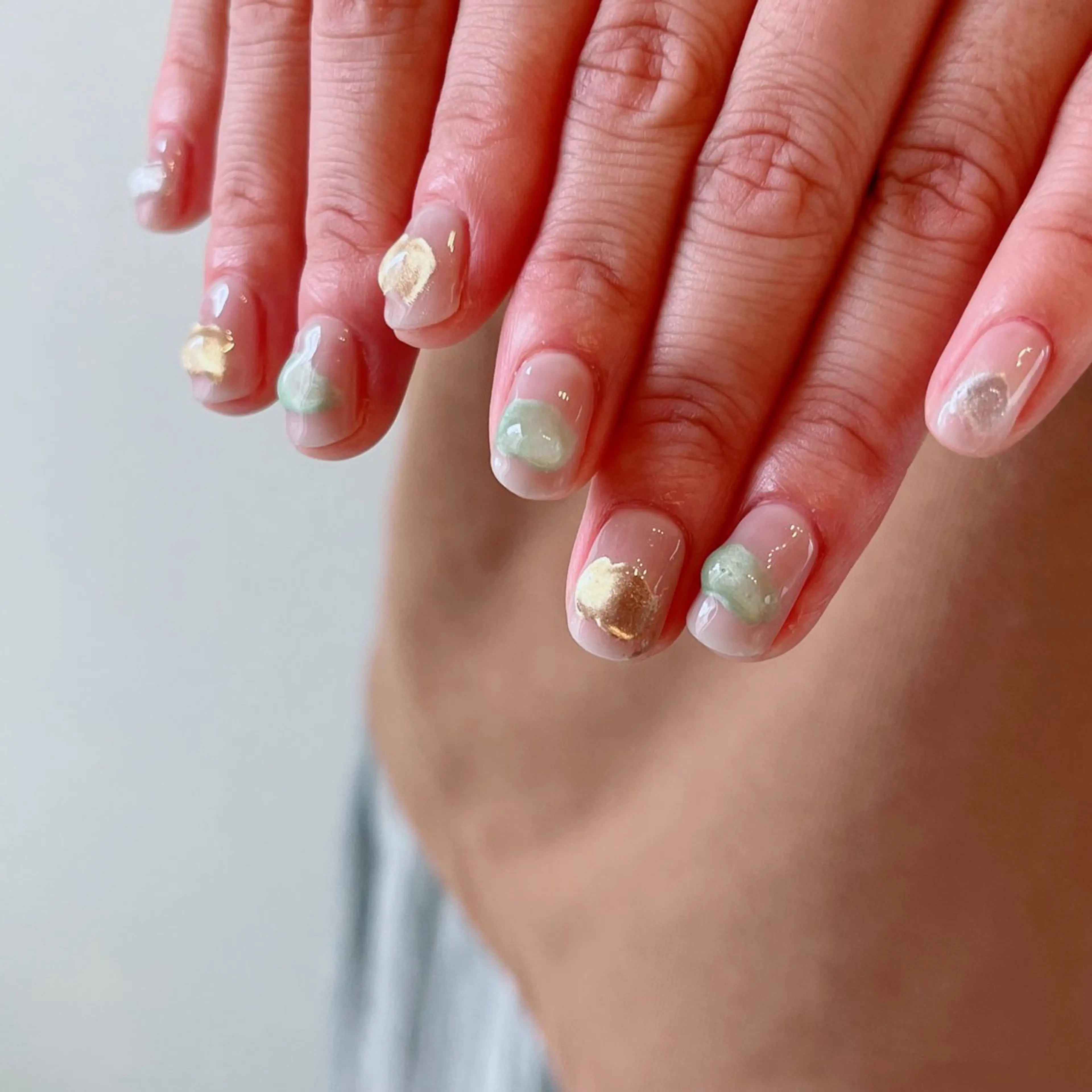 ネイル ニュアンスネイル ピンク ぷっくりネイル シンプルネイル ruirui.naildesign所属・RUI ☆のネイルデザイン