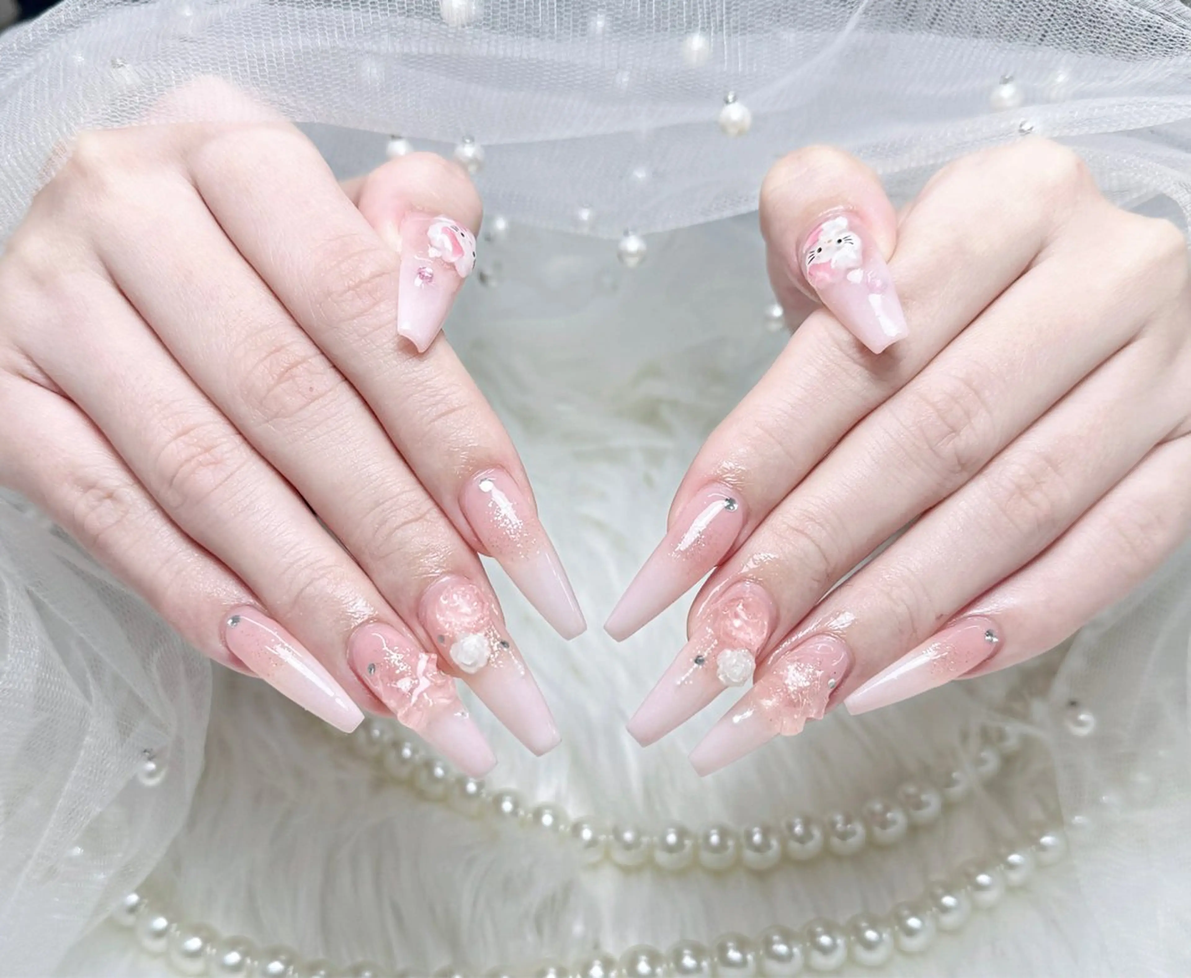 ネイル アートネイル オーロラネイル ブラウン ジェルネイル グラデーション ハンドネイル Nova Nailのネイルデザイン