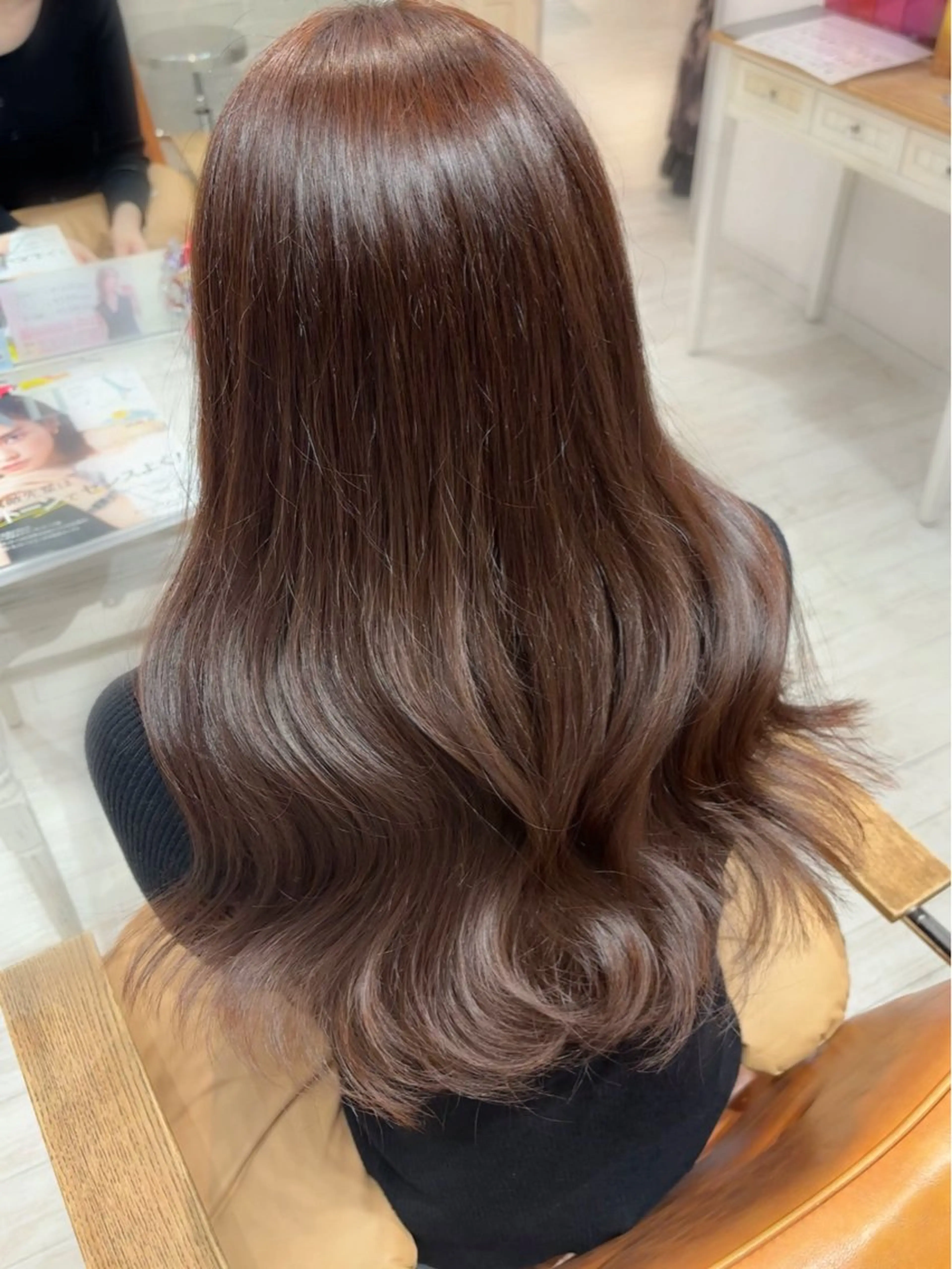 ロング ヘアカラー トリートメント レイヤーカット/ 透明感カラー🤍楓のヘアスタイル