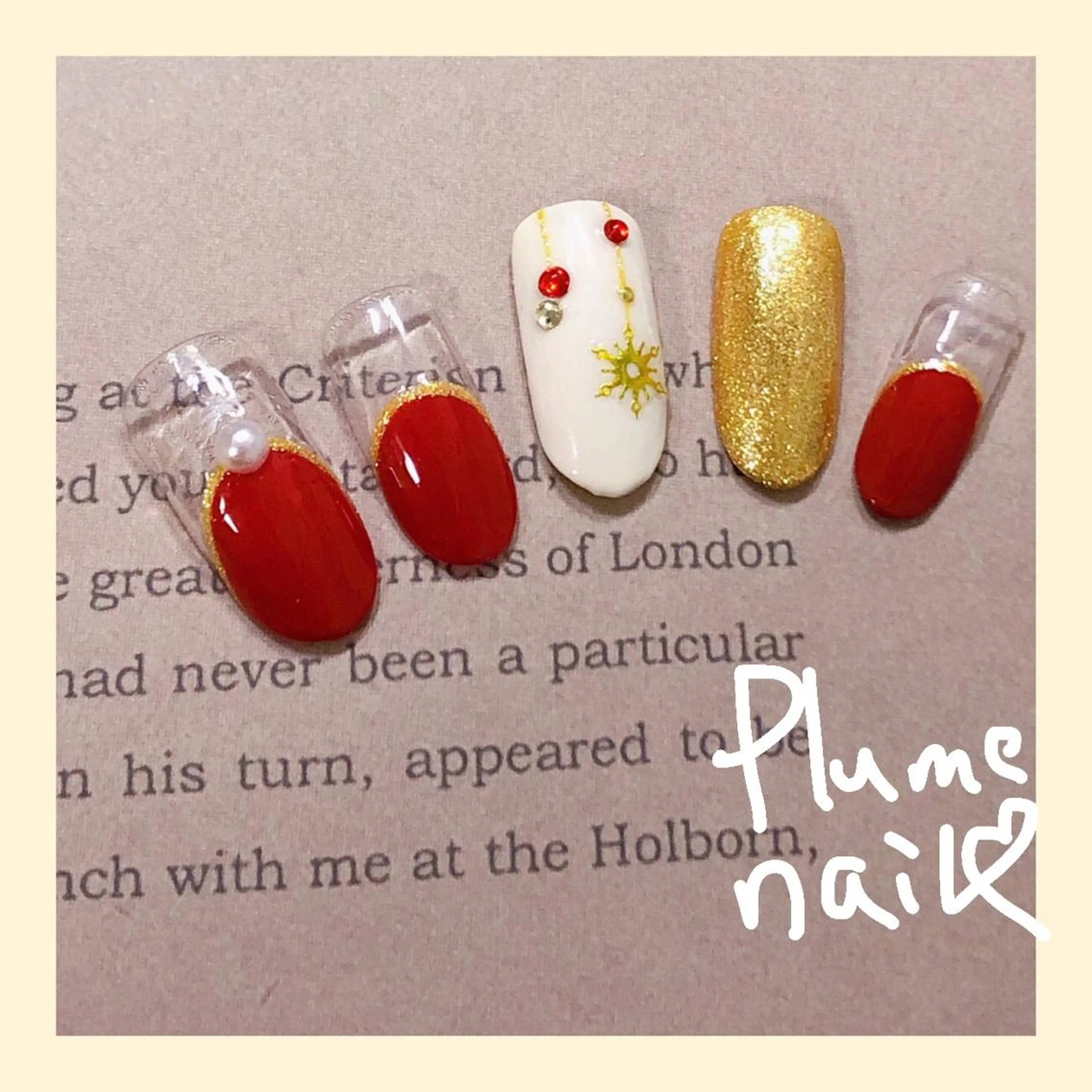 ネイル アートネイル フレンチネイル キラキラネイル 韓国ネイル ラメ(グリッター) plume nail ☆韓国ネイルのネイルデザイン