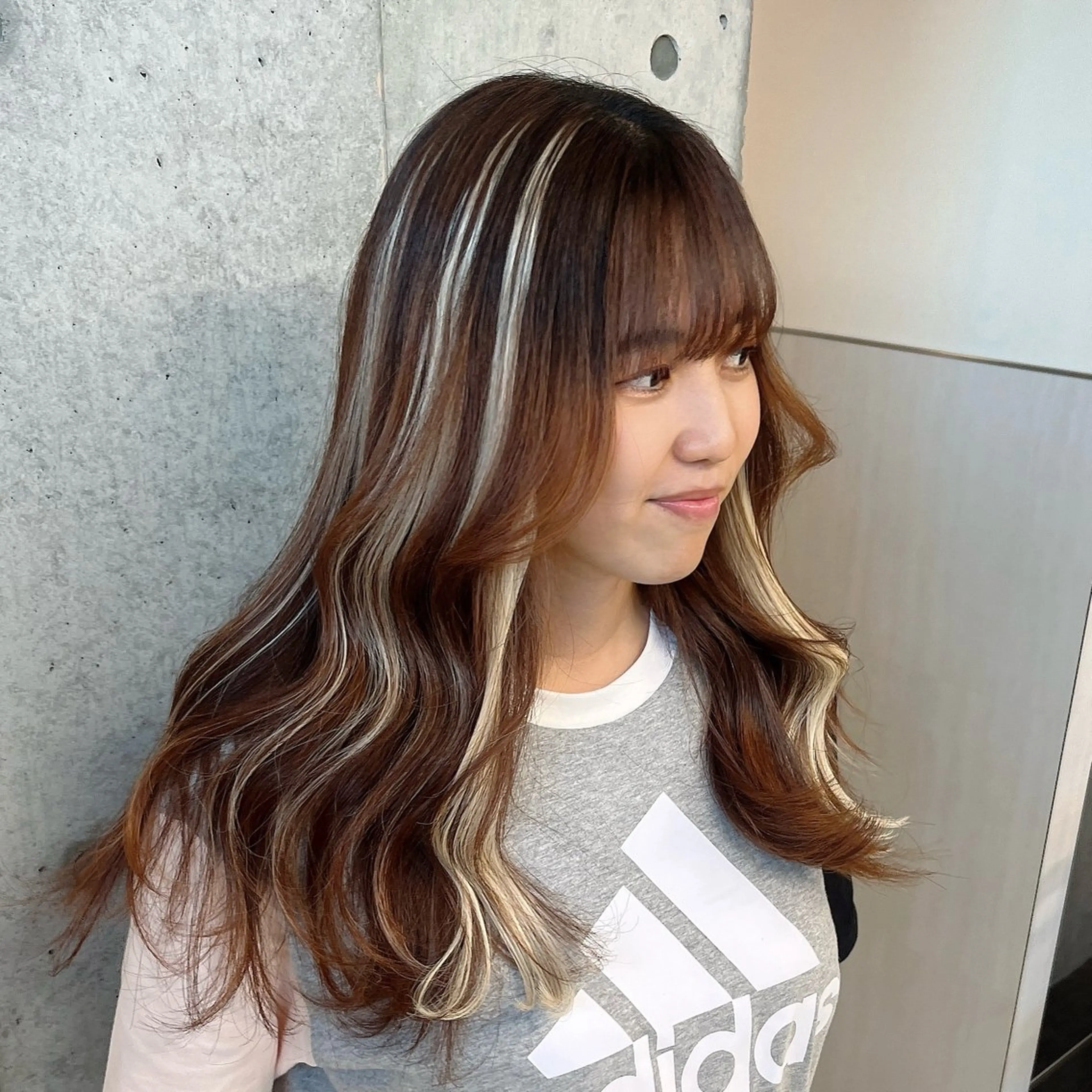 ロング シールエクステ エクステ ハイライト エクステ りおな/髪質改善/ カラー /平尾のヘアスタイル