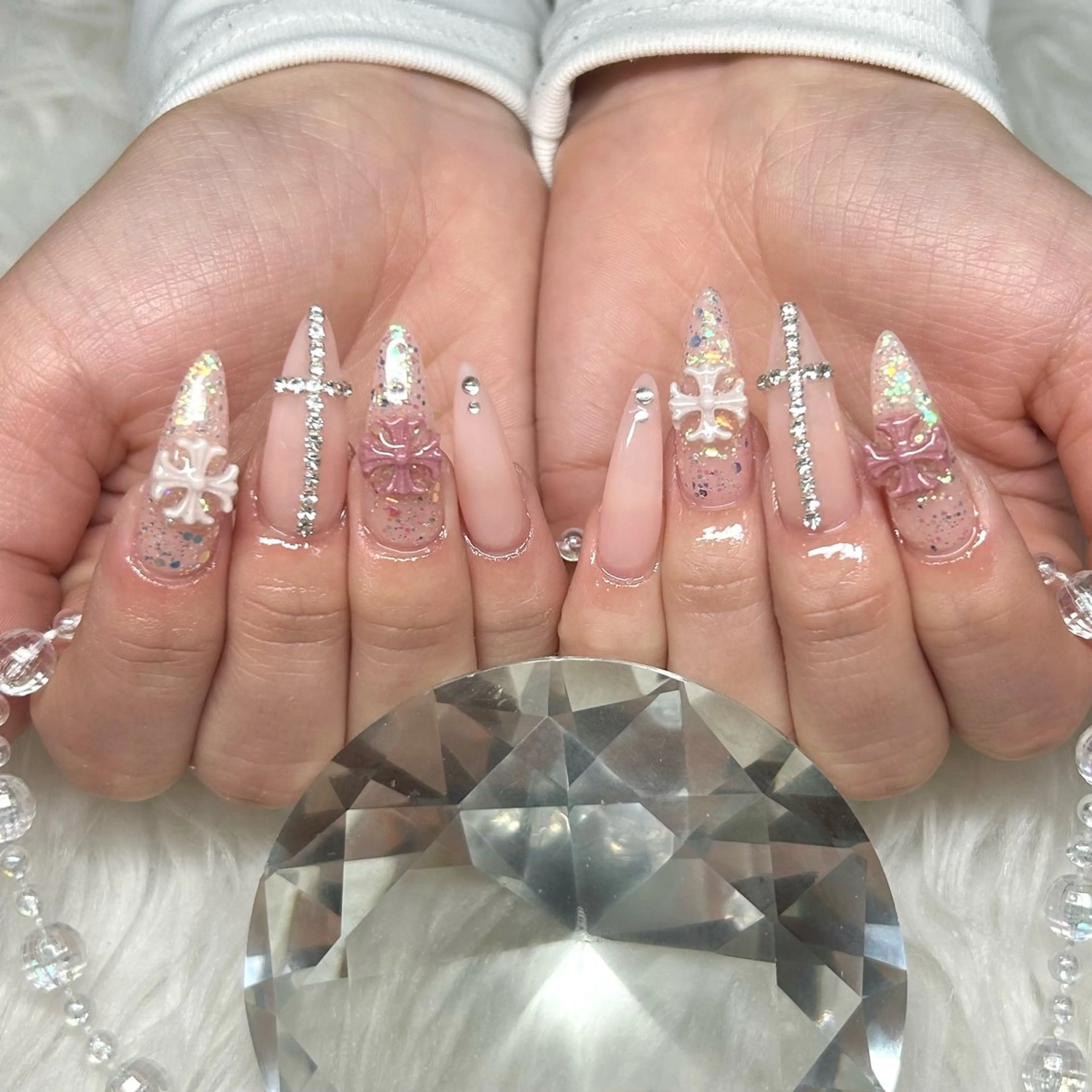 ネイル ピンク ハンドネイル ♛︎BARON♛︎ SUMIRE.のネイルデザイン