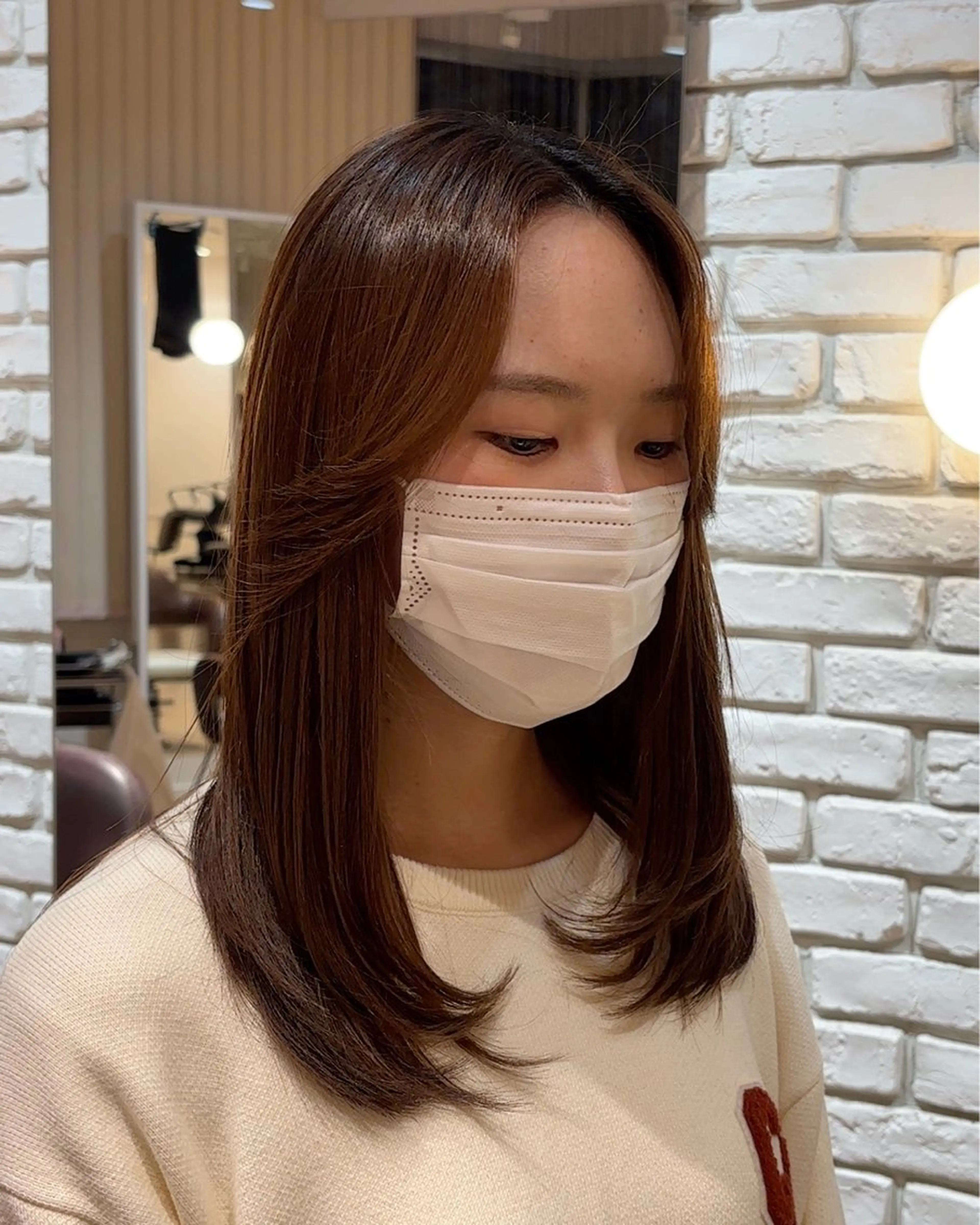 セミロング 顔周りカット レイヤーカット ローレイヤー カット無料募集中 💇🏼‍♀️風花のヘアスタイル