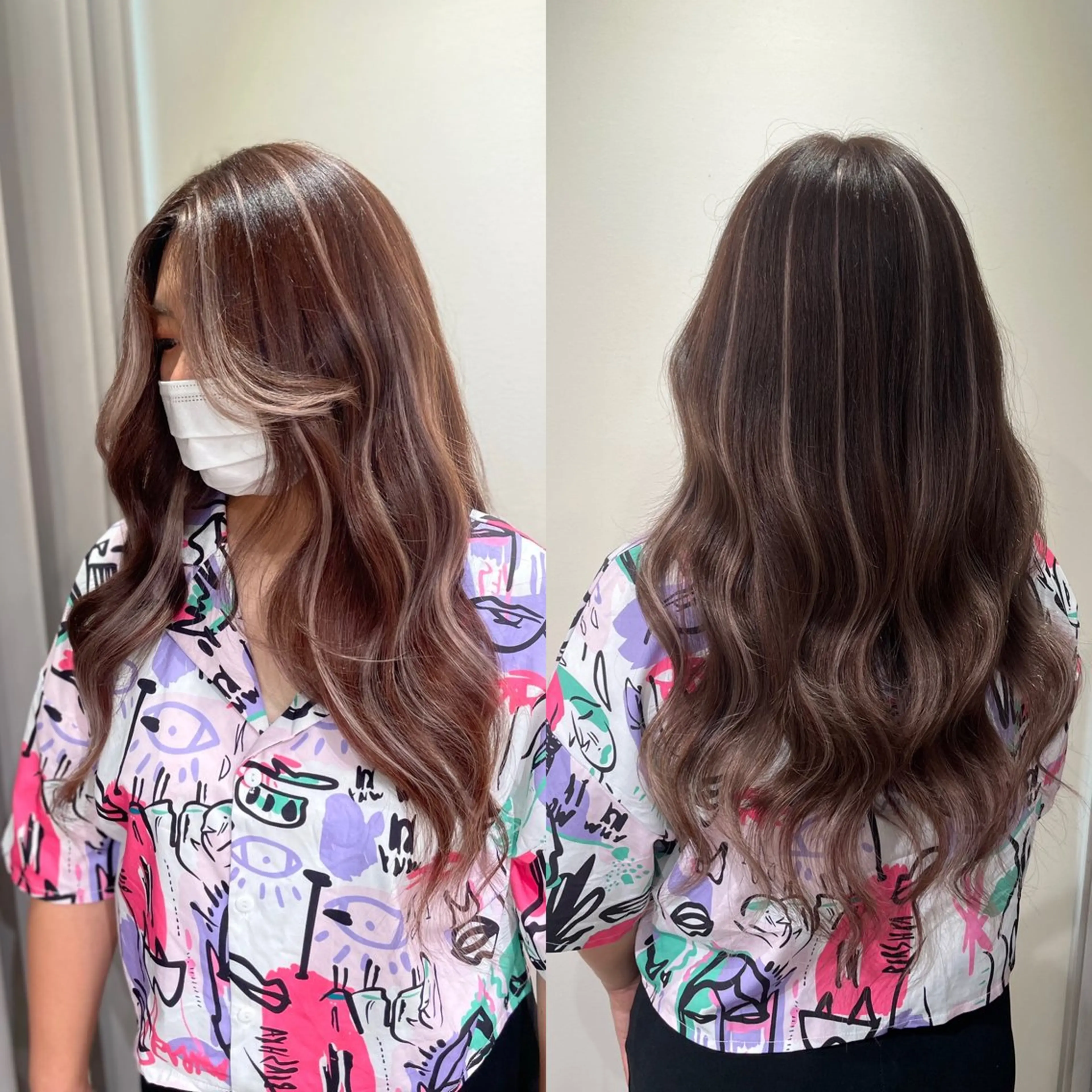 ロング カラー シールエクステ ハイライトカラー エクステ ハイライト ロング ヘアカラー エクステ 🦋美髪／エクステ 🦋アベイクミのヘアスタイル