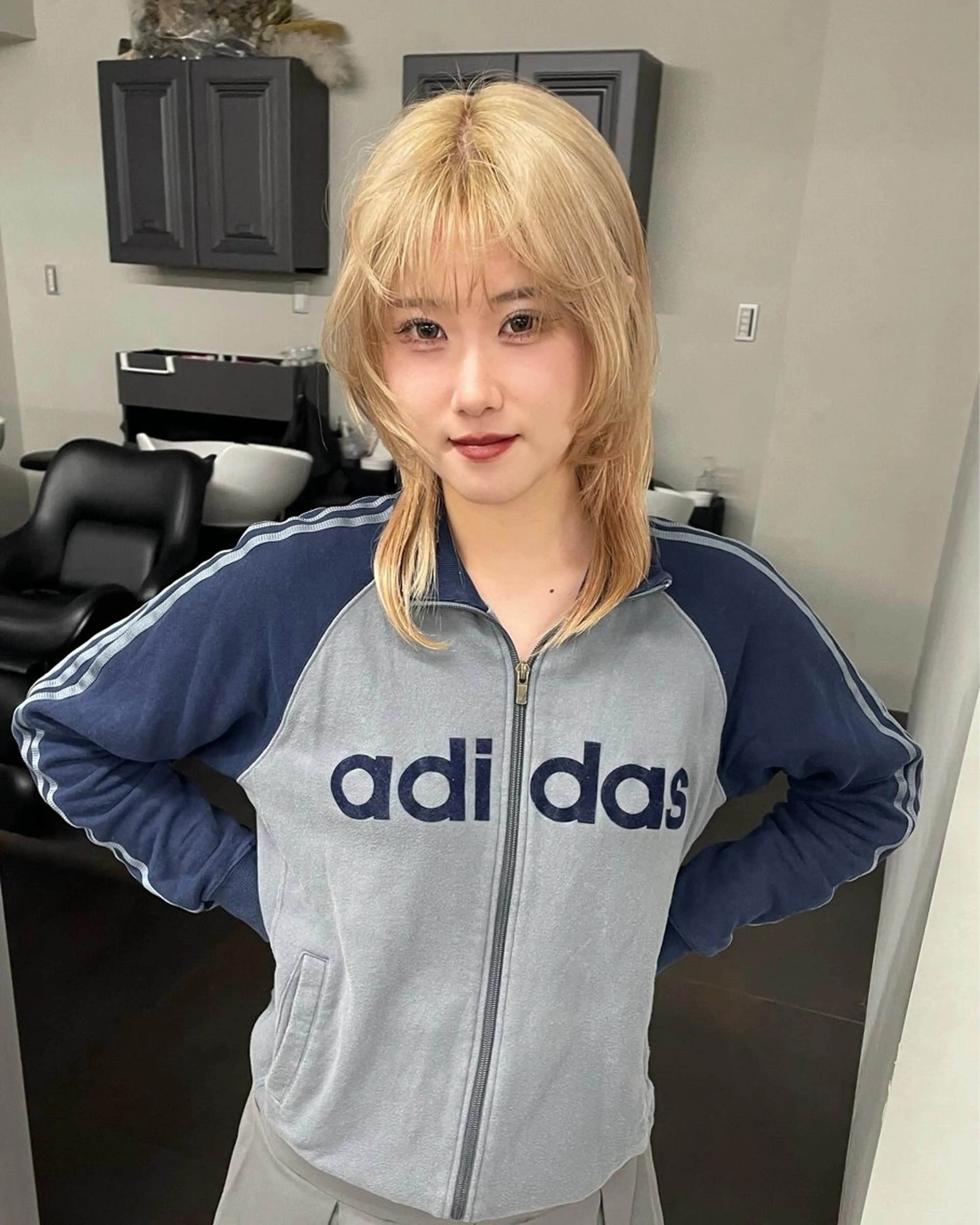 ミディアム カラー ブリーチ/ベージュ 💕/momoaのヘアスタイル