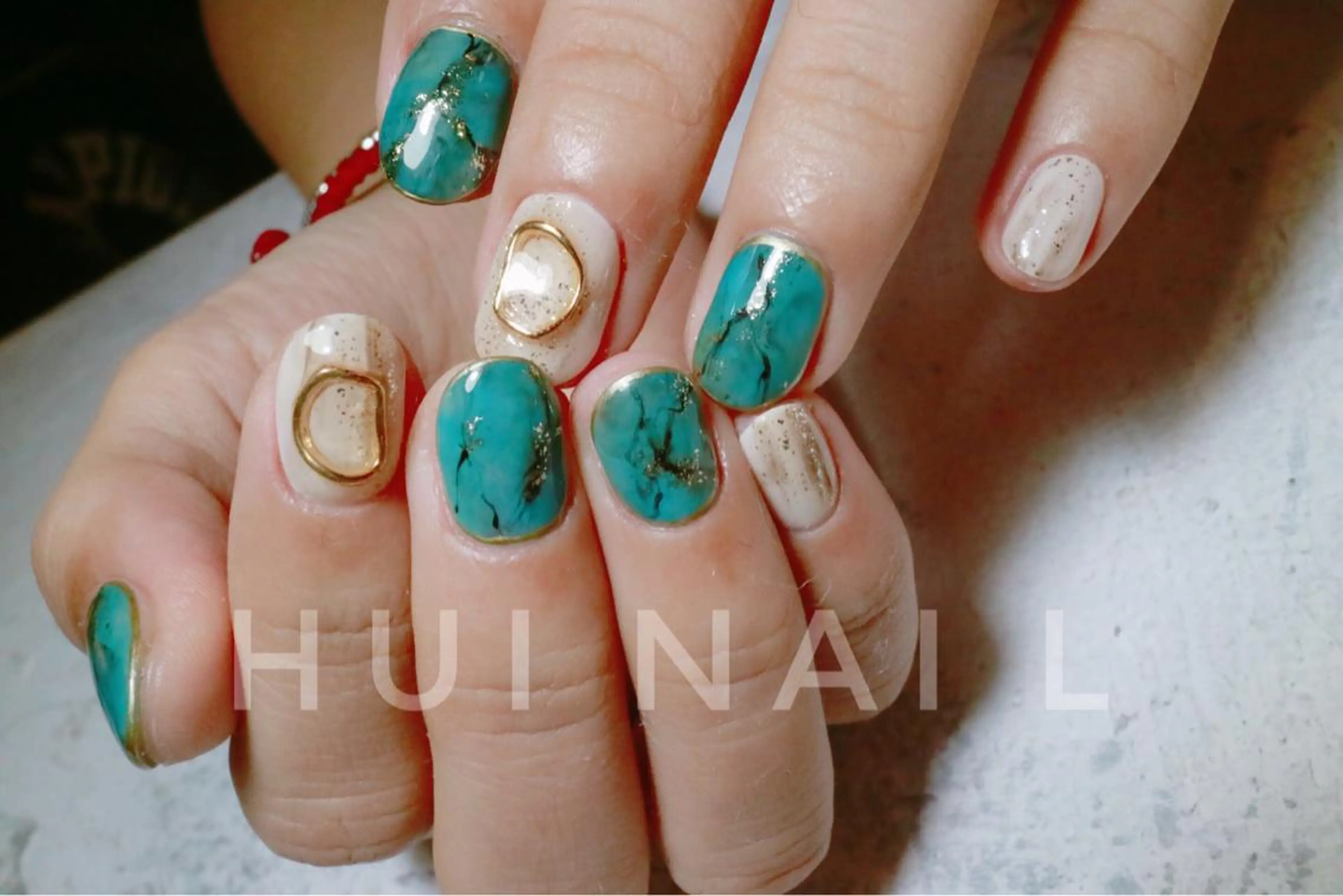 ショート めぐみのネイルサロン スタッフ練習のネイルデザイン