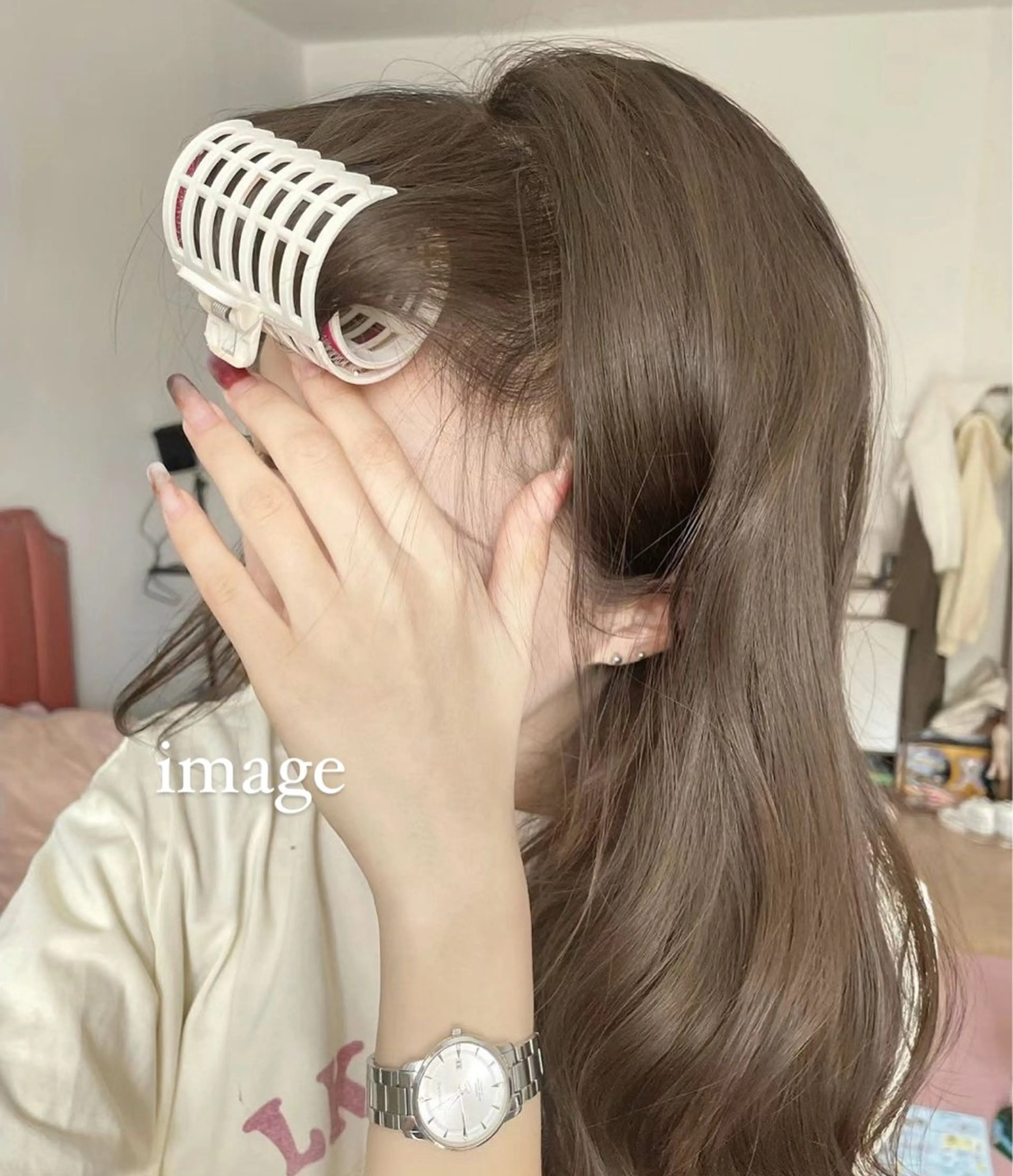 ロング カラー ヘアカラー トリートメント ヘッドスパ ヘアセット 🥞ベージュ系カラー 【すずきりほ】🥞のヘアスタイル