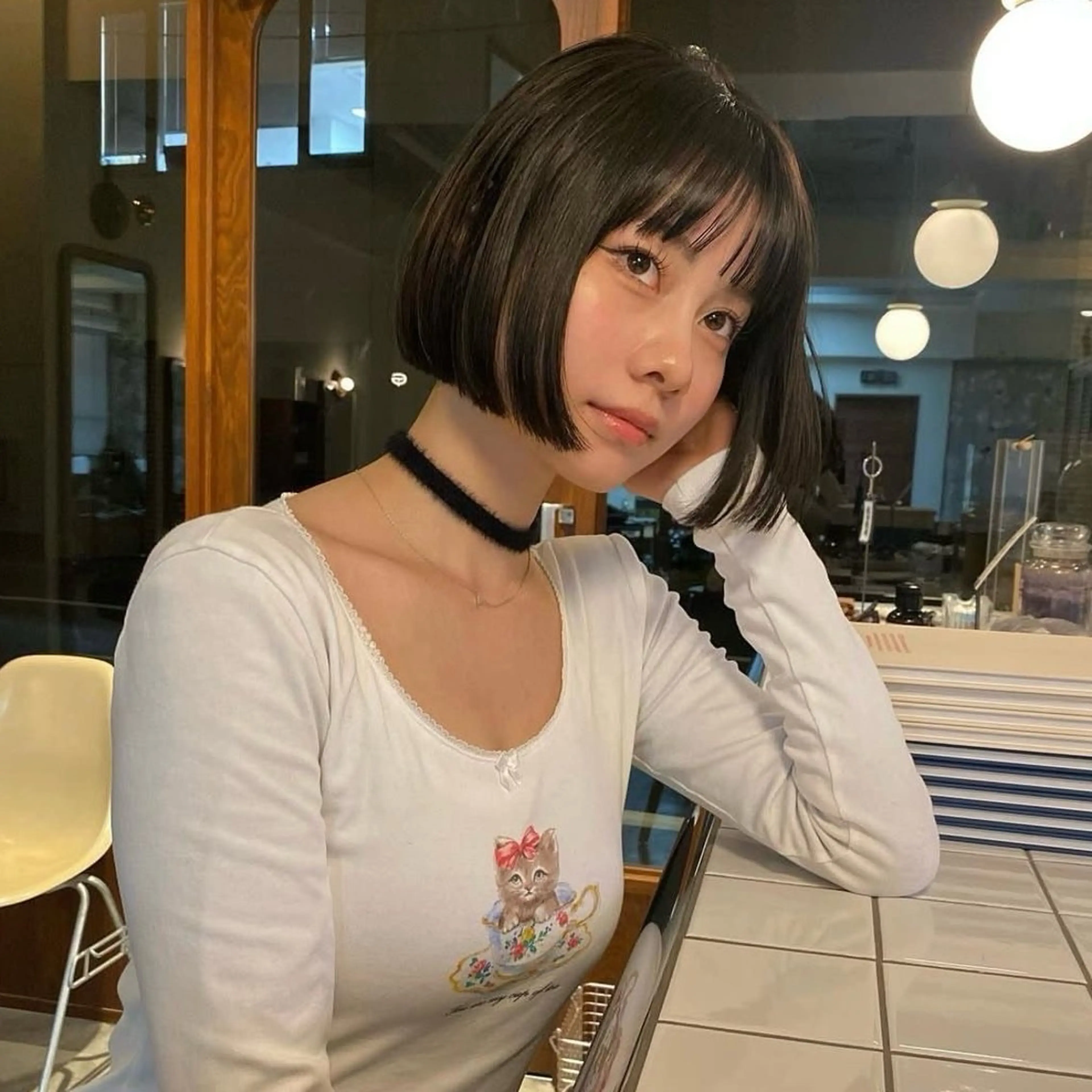 ショート rinka/暖色 ボブカットモデルのヘアスタイル