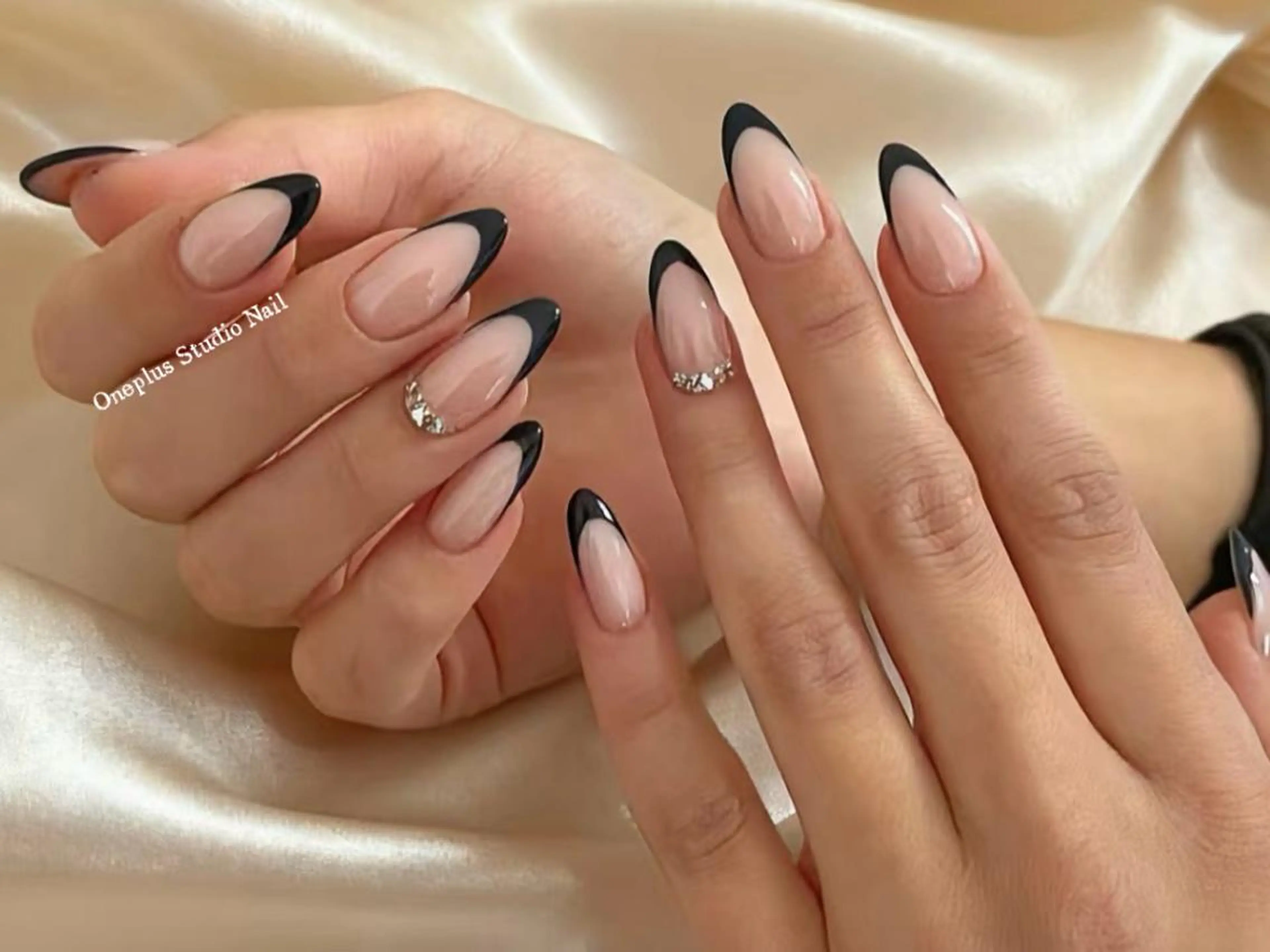 ネイル アニマル柄 ボルドー ブラウン フレンチネイル マグネットネイル haruka 🧸のネイルデザイン