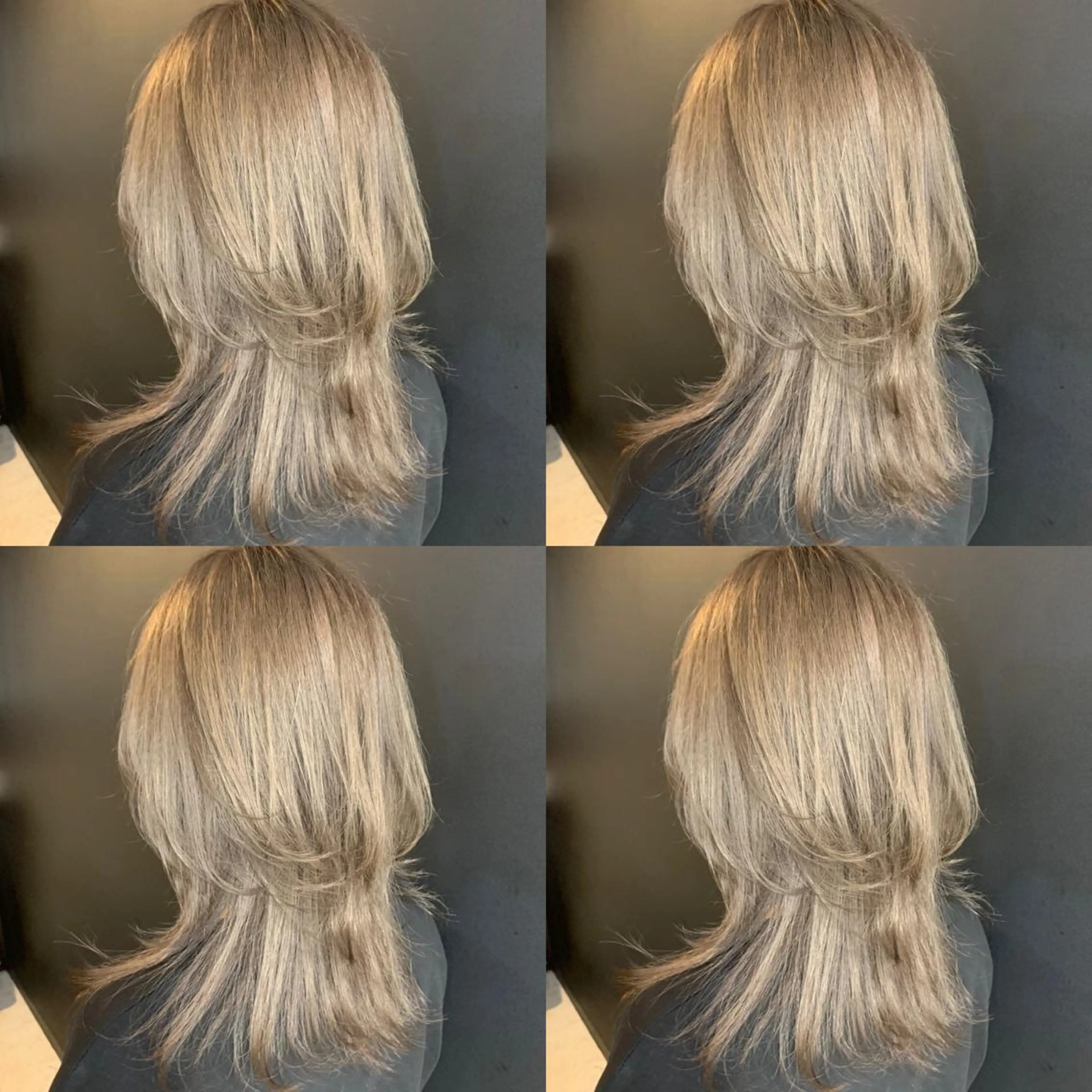 ミディアム カラー ベージュカラー ホワイトベージュ ✨髪質改善✖︎顔周り レイヤー✨ナカムラのヘアスタイル