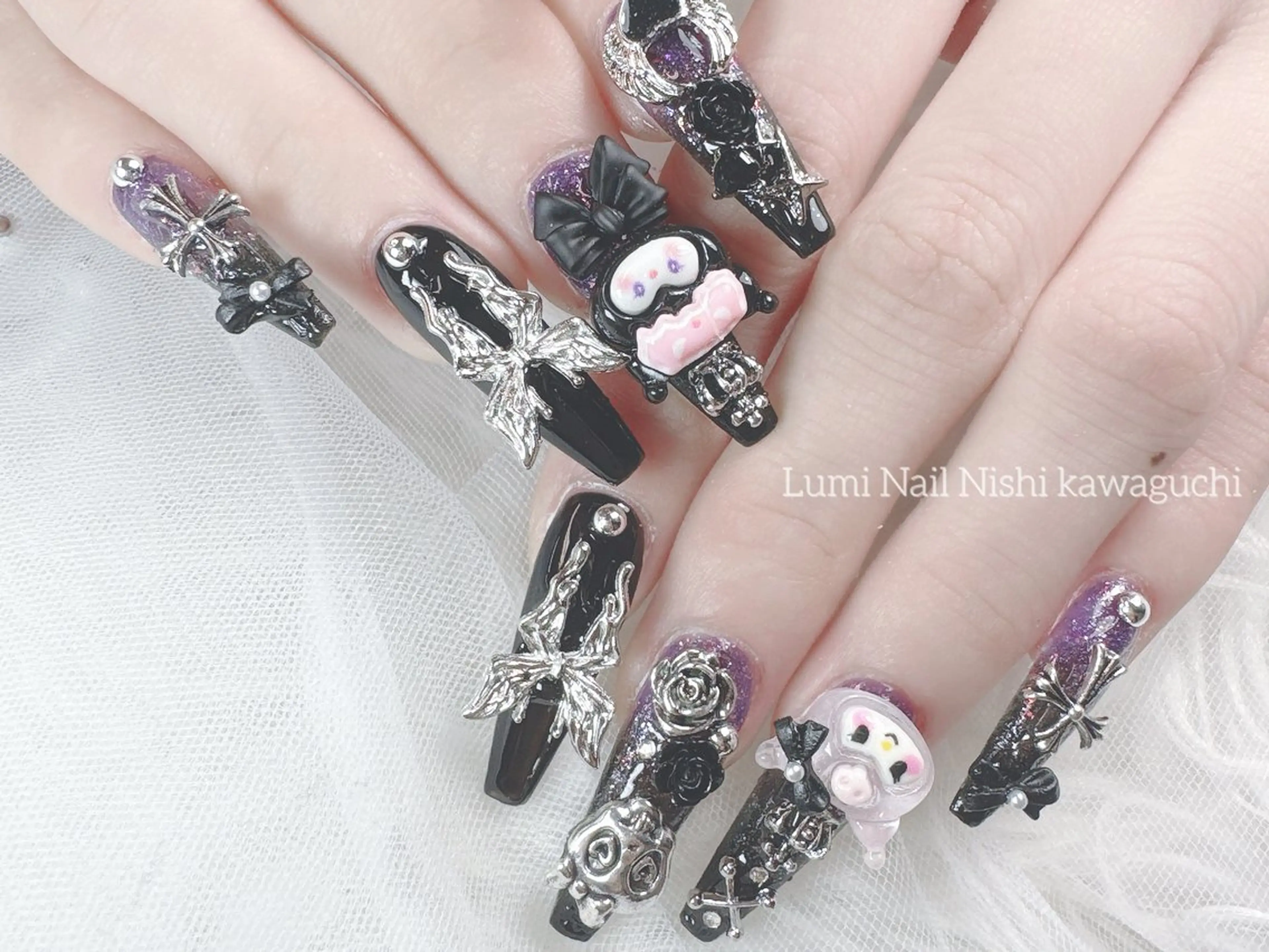 ネイル ジェルネイル ガーリー ハート キラキラネイル ピンク Lumi Nail Salonのネイルデザイン