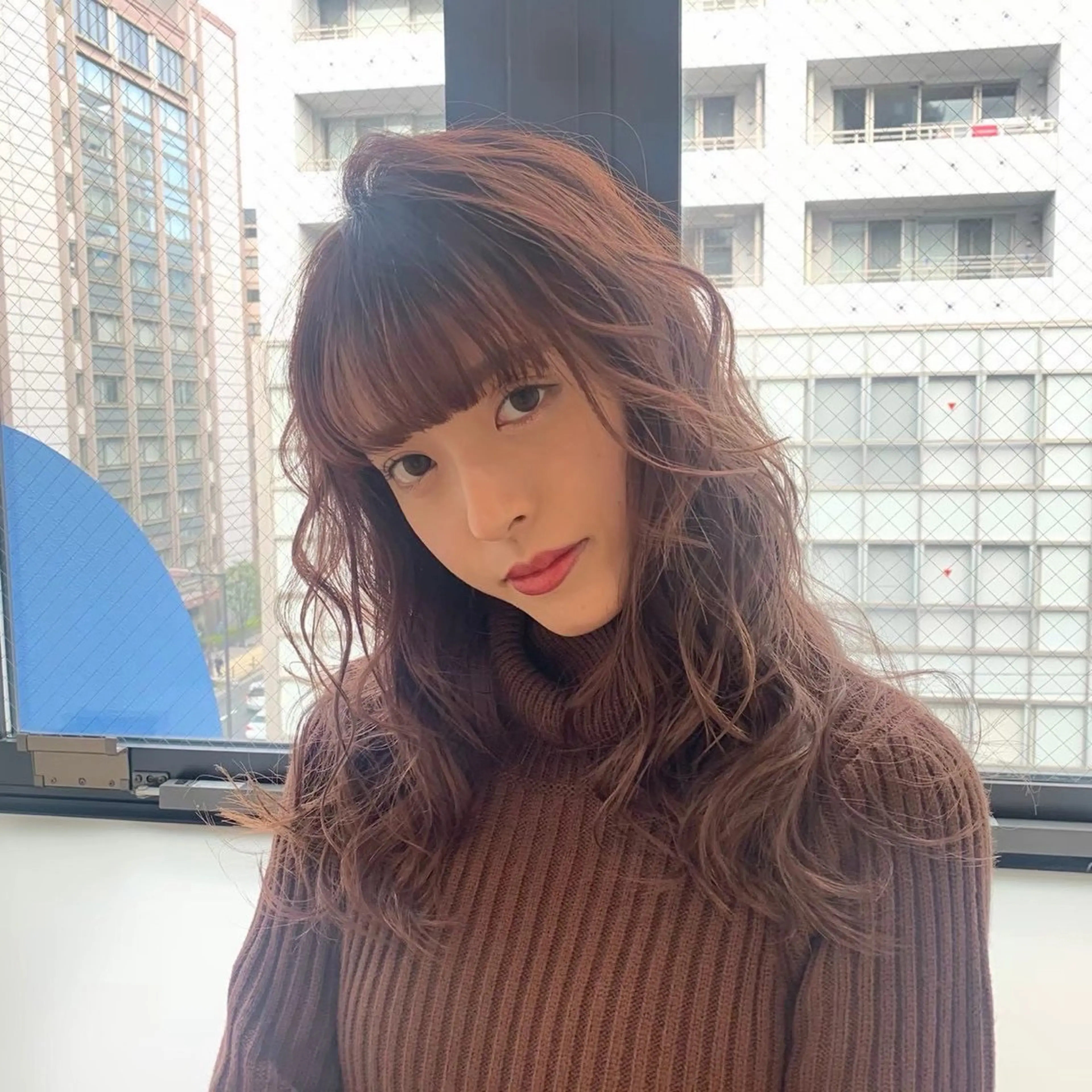ロング ショートボブ 韓国風カラー ボブ ハイライト 髪質改善 神田 姫奈｜郡山 ｜韓国風ヘア‪‪♡のヘアスタイル